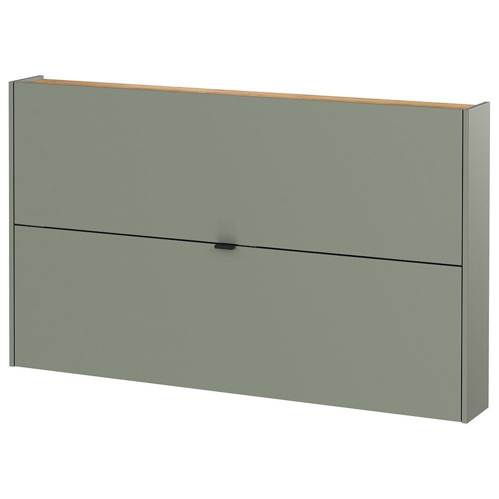 Lomadox Garderoben-Set ABERDEEN-01, (Spar-Set, 4-St), in grün mit Eiche, ideal für schmale Flure