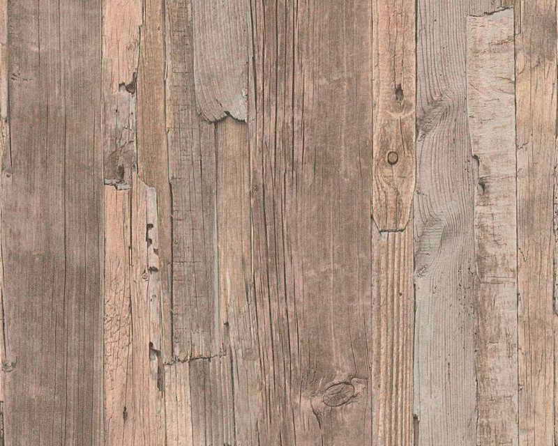 living walls Vliestapete Best of Wood`n Stone 2nd Edition, Holz, Tapete Landhaus