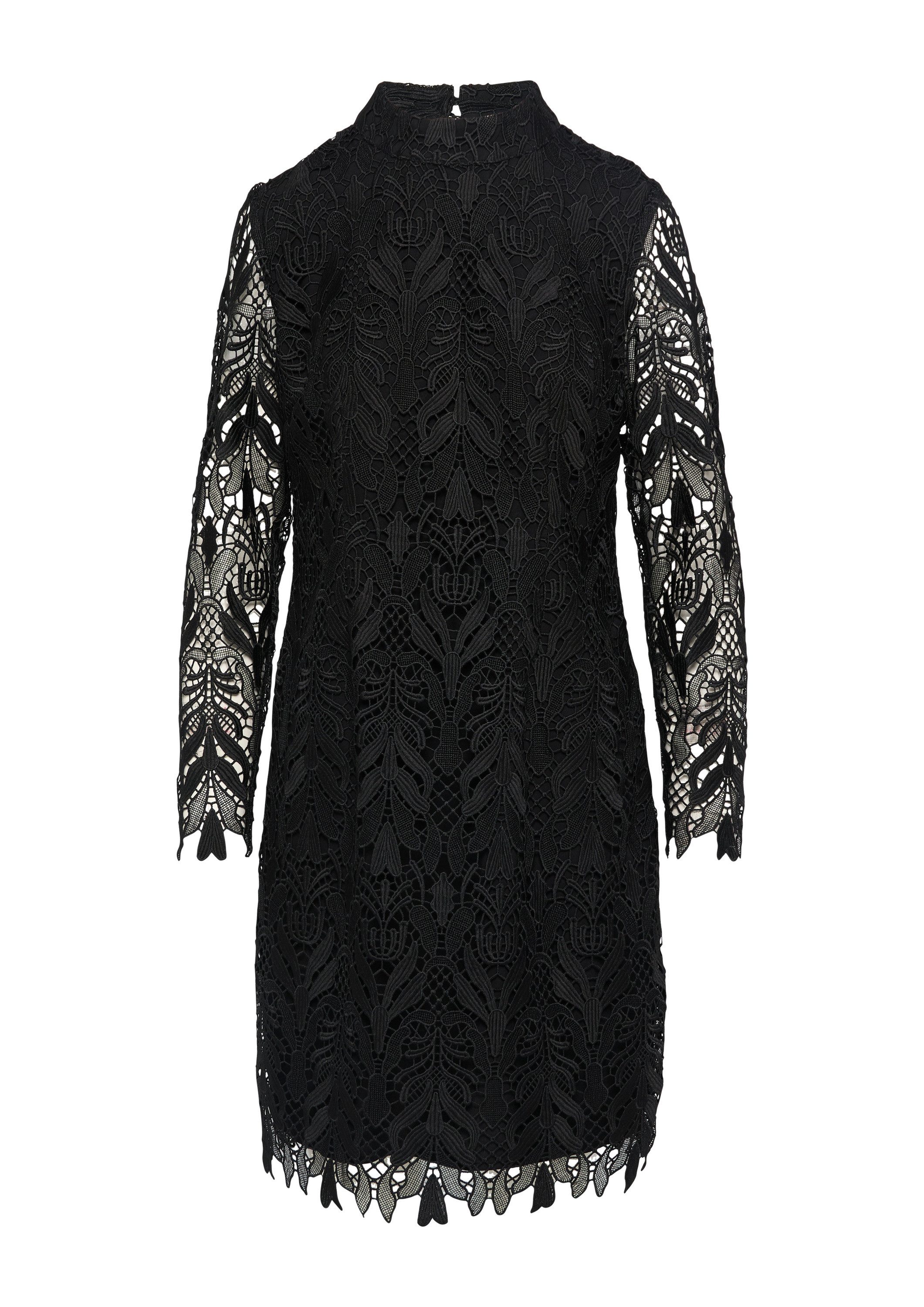 comma Minikleid Kleid Edles Spitzenkleid mit Stehkragen günstig online kaufen