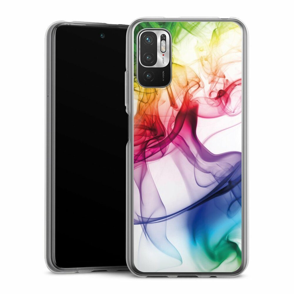 DeinDesign Handyhülle Farbe Wasser Regenbogen Strange waft, Xiaomi Redmi Note 10 5G Silikon Hülle Bumper Case Handy Schutzhülle