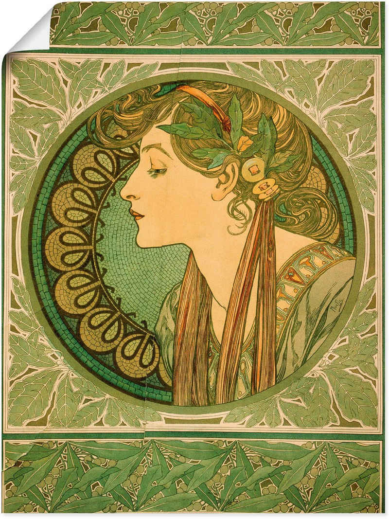 Artland Wandbild Lorbeer. 1921, Frau (1 St), als Alubild, Outdoorbild, Leinwandbild, Poster in verschied. Größen