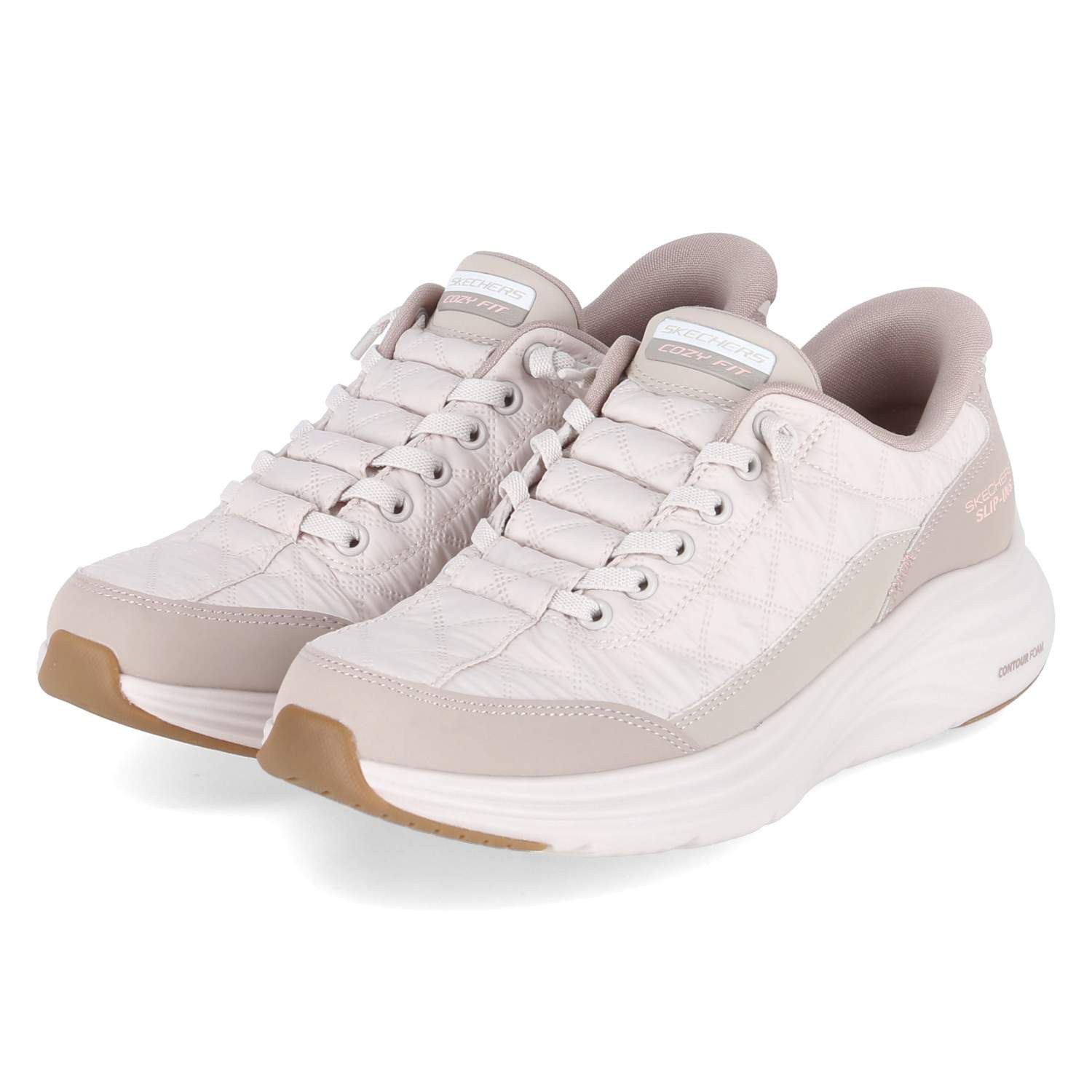 Skechers Skechers 150404 NTTP Damen Textil & Synthetik beige-kombi Schnürschuh