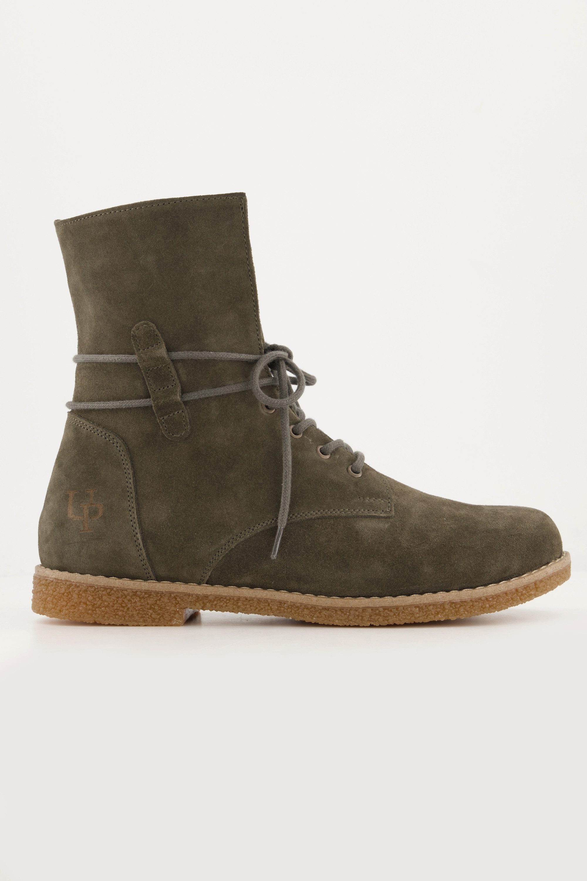 Ulla Popken Stiefeletten Veloursleder Reißverschluss Weite H Stiefelette