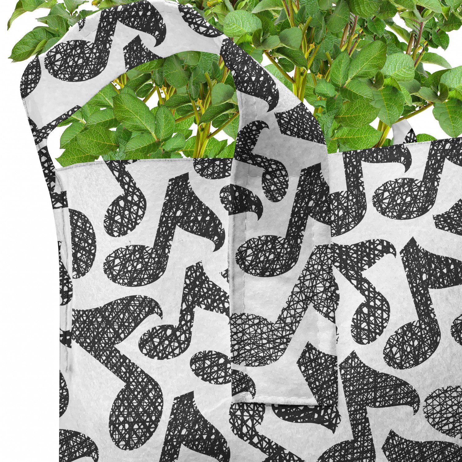 Stofftöpfe Musik Pflanzkübel Abakuhaus Art Griffen Sketchy Doodle hochleistungsfähig Pflanzen, Hinweise mit für