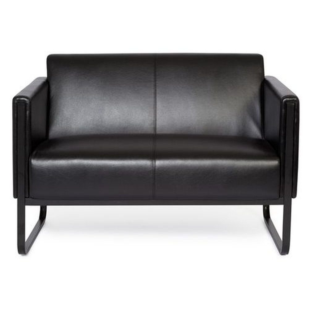 hjh OFFICE Sofa Lounge Sofa BALI BLACK Kunstleder mit Armlehnen, 1 St, Couch, bequem gepolstert