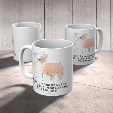 Mr. & Mrs. Panda Tasse Englische Bulldogge Lebensretter - Weiß - Geschenk, Büro Tasse, Teebe, Keramik, Brillante Bedruckung