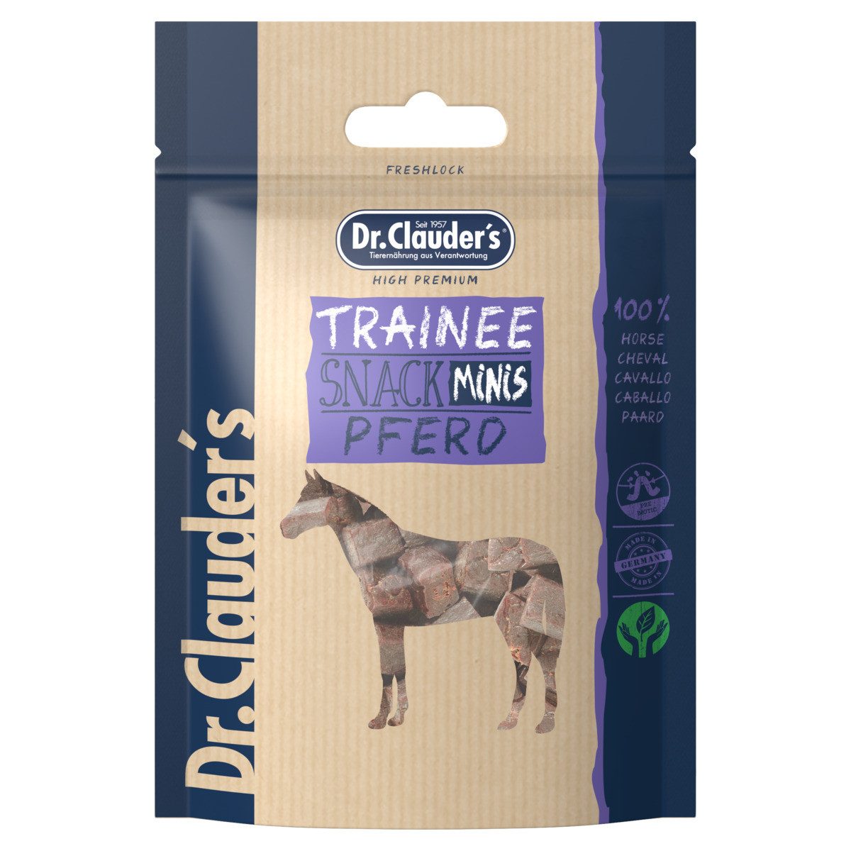 Dr. Clauder's Trainee Snack Minis Pferd 50 g, für: Hund