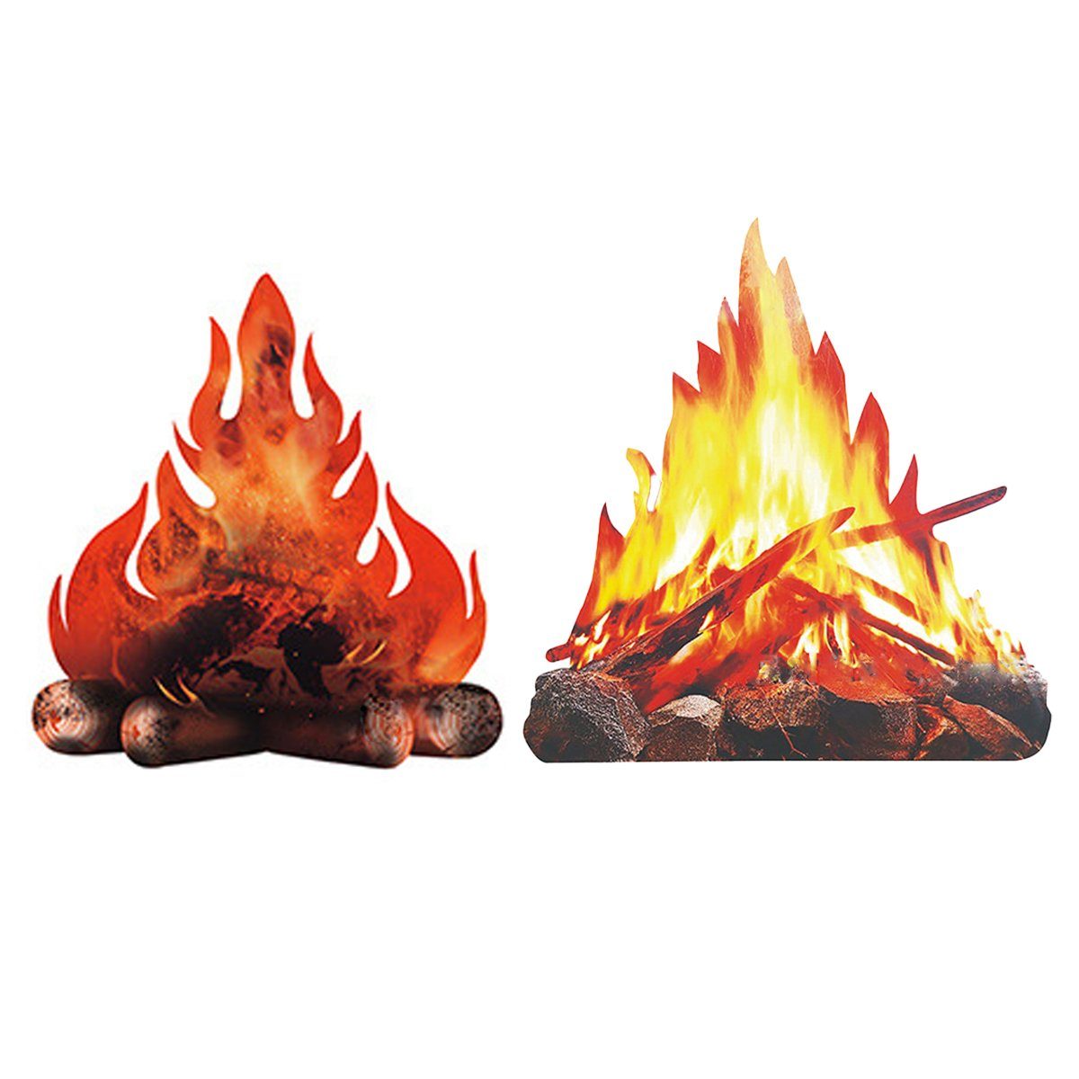 Jormftte Dekoobjekt 3D Dekorative künstliches Feuer Gefälschte Flamme Papier Party Multicolor3