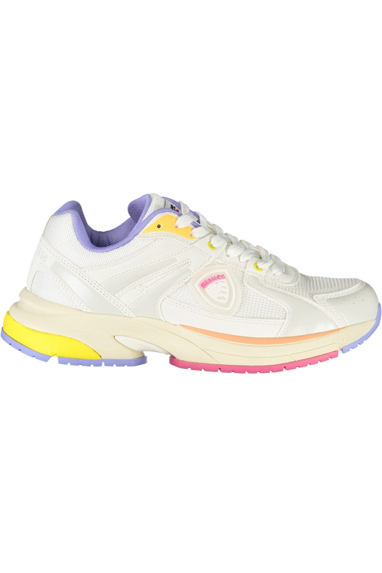 Blauer Кроссовки Damen-Sportschuh in Weiß mit bunten Details und