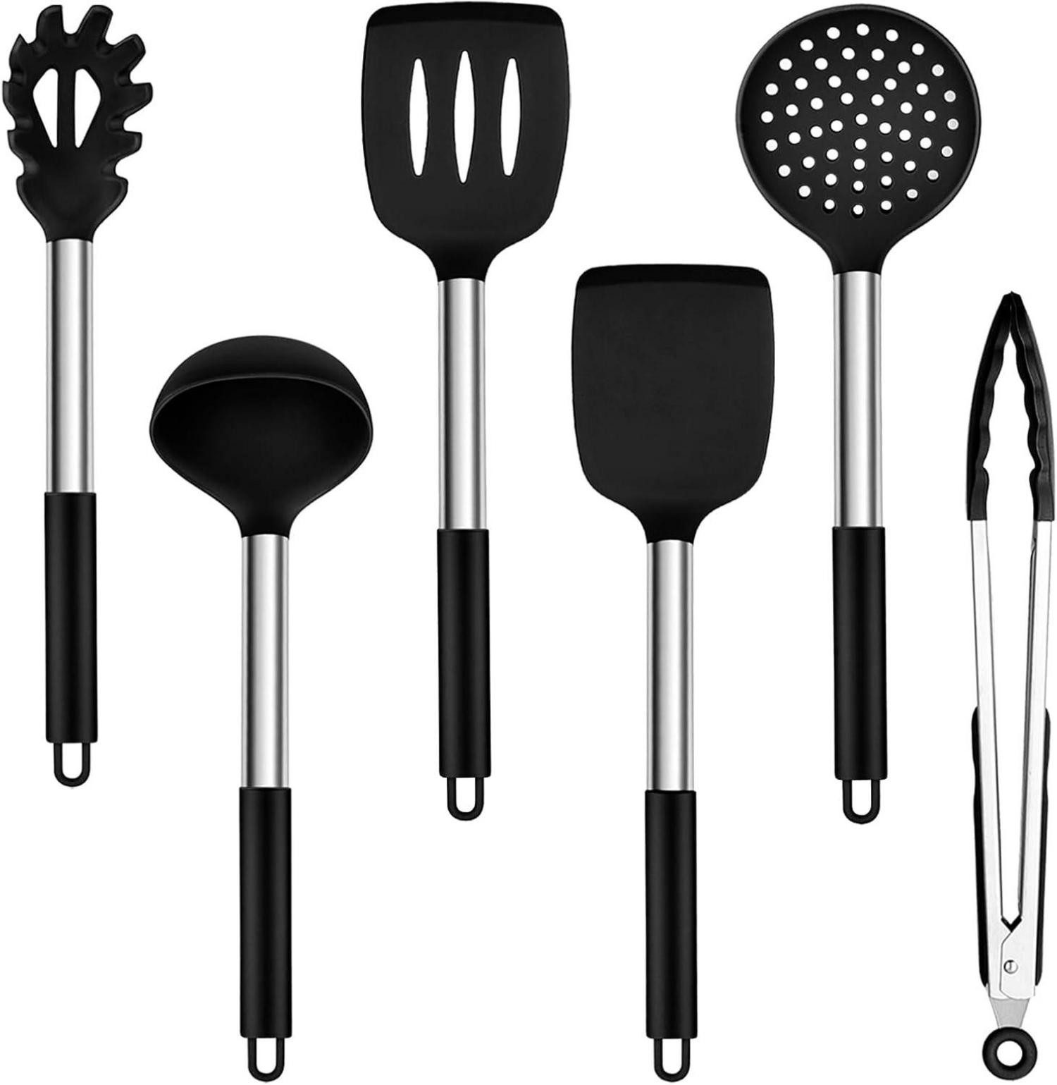 LuxusKollektion Kochbesteckhalter Küchenhelfer Set 6tlg Silikon günstig online kaufen