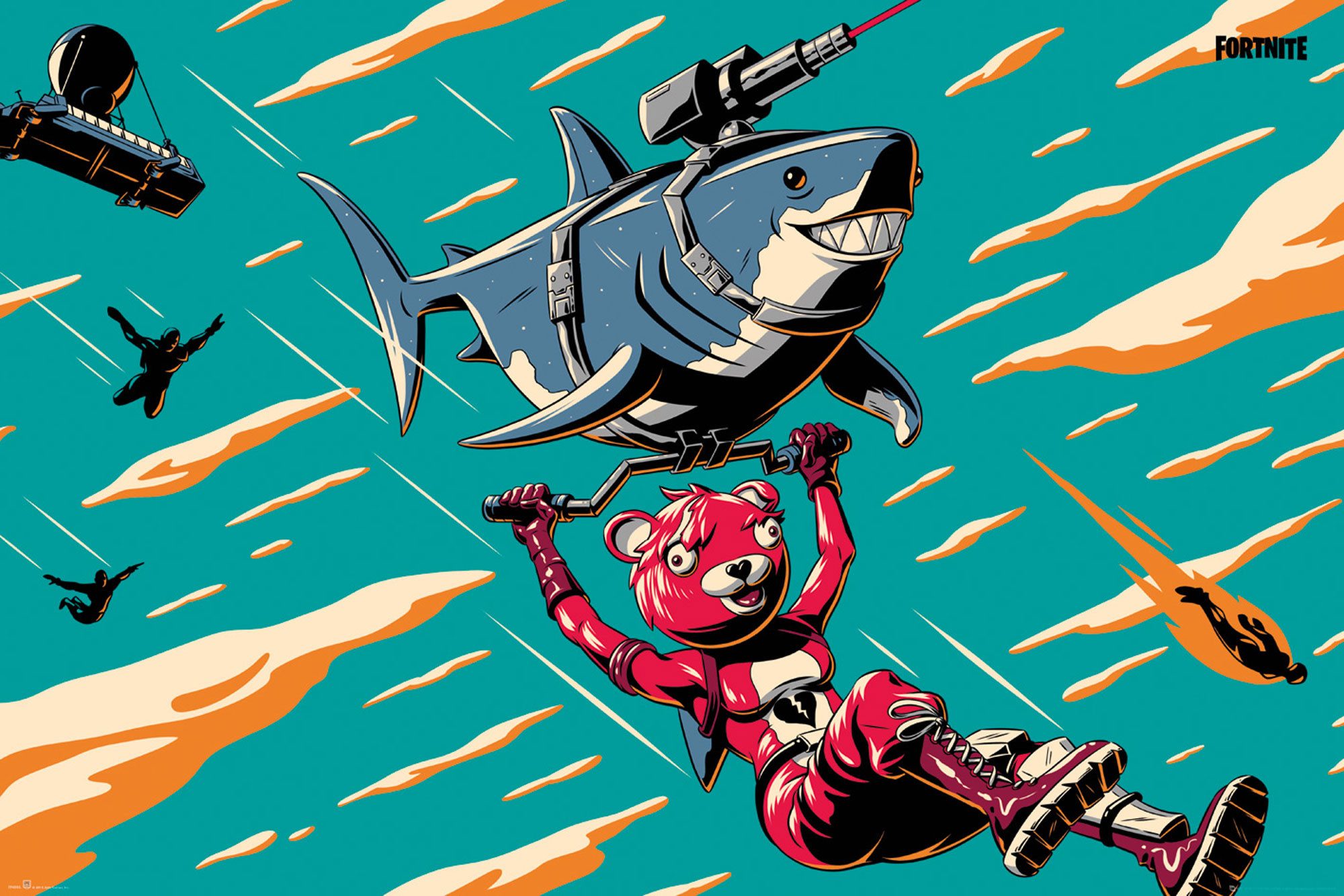 Poster Fortnite - Poster - Laser Shark