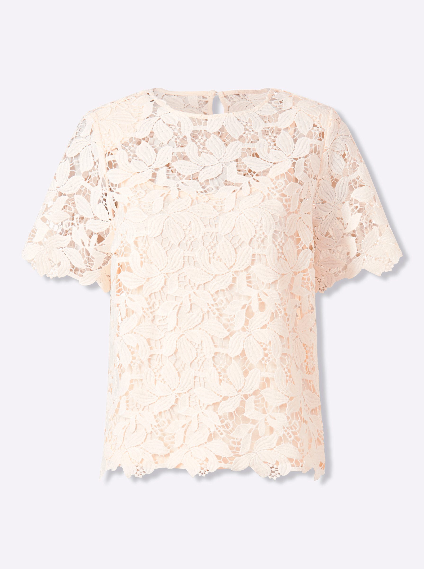 heine Klassische Bluse Spitzen-Bluse