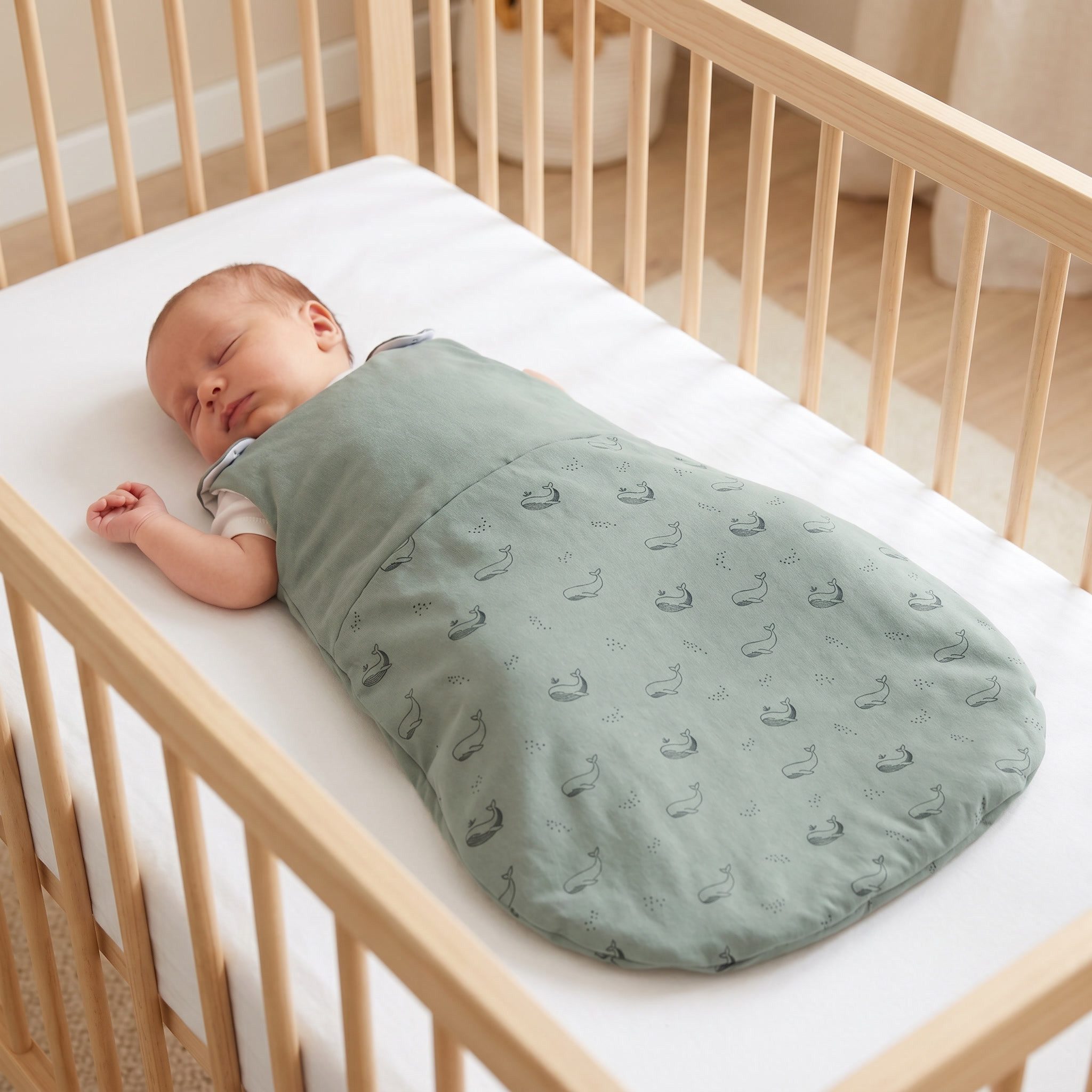 Fillikid Babyschlafsack wattiert, rund, TOG 2,5, für das ganze Jahr und Raumtemperaturen von 15-21°C