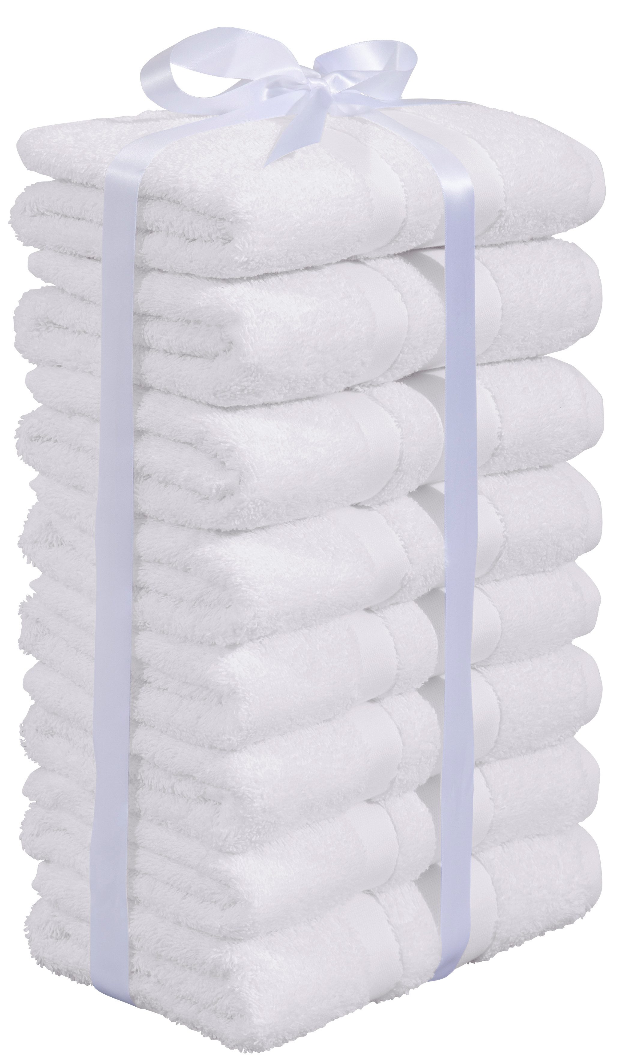 OTTO home Handtücher Vanessa, 8 Handtücher, 50x100cm, in Standard- und Premium-Qualität, Walkfrottee (Set, 8-St), Handtücher mit Bordüre, 100% Baumwolle, einfar – Bild 4 von 5