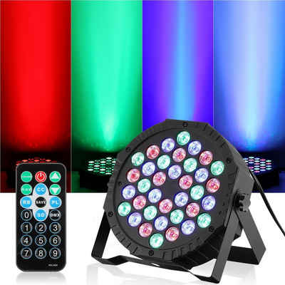 LETGOSPT LED Discolicht 1/4x 36W Discolicht 360° Rotierende, RGB DMX512