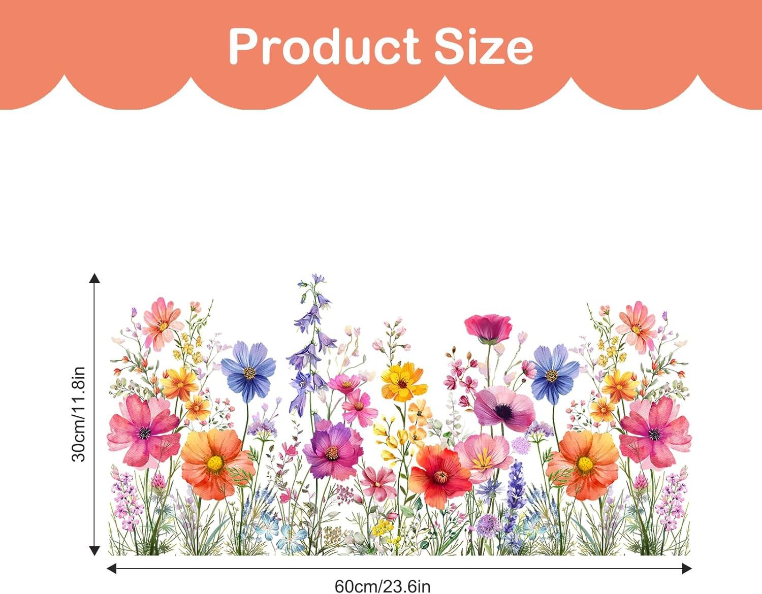 Coonoor Fensterbild Frühling Blaues Windspiel Blumen Fenstersticker DIY günstig online kaufen