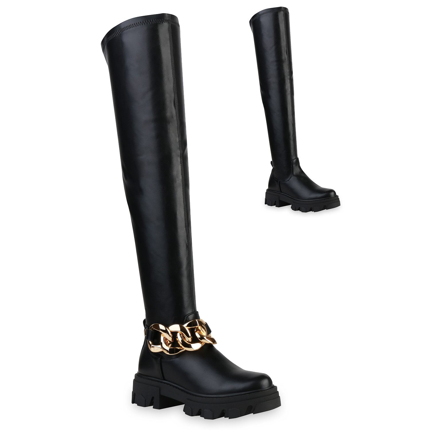 VAN HILL 837785 Overkneestiefel Damen Stiefel günstig online kaufen