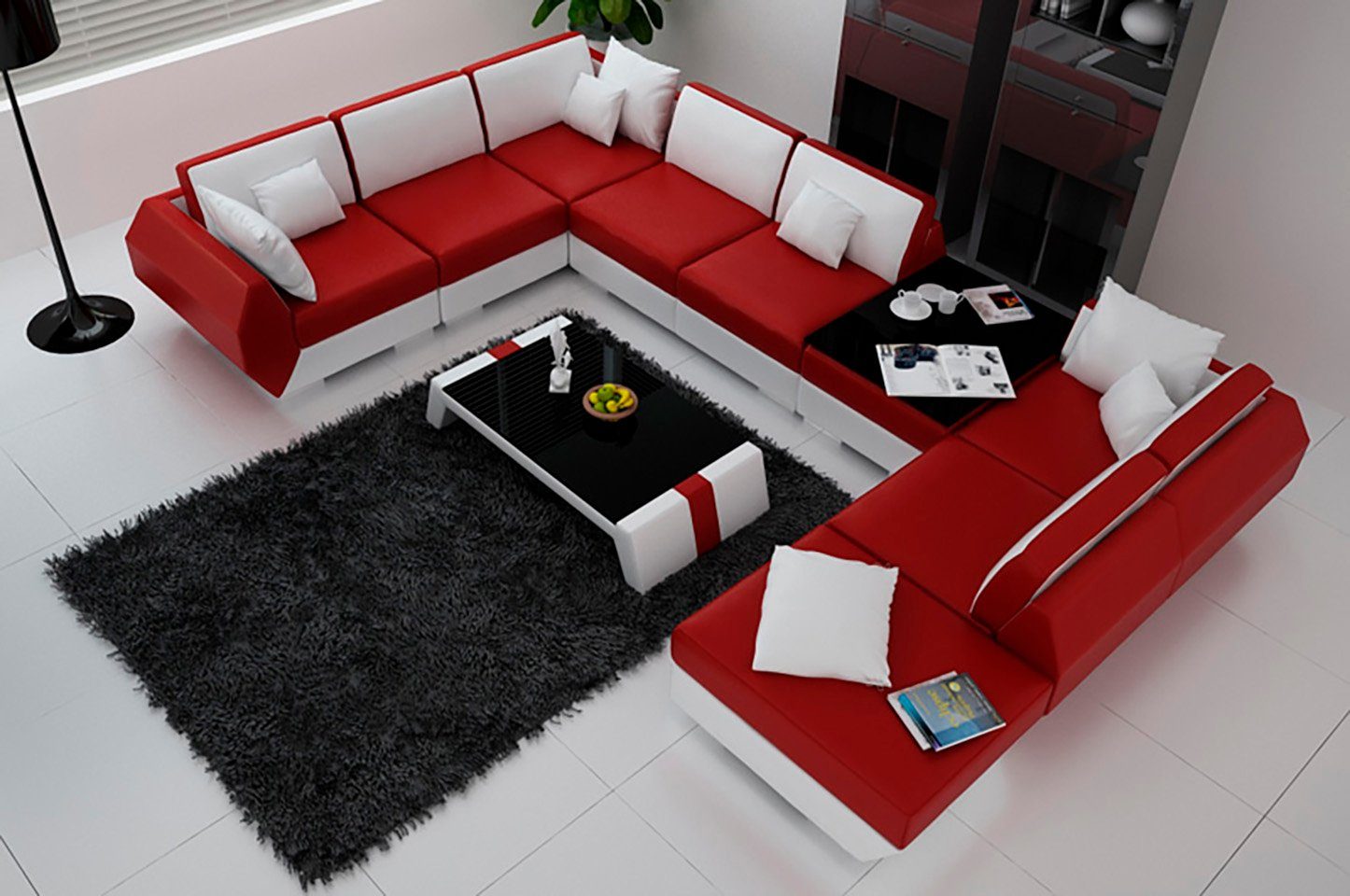 JVmoebel Ecksofa, Ledersofa Couch Sofa Neu Ecksofa Eck Design Modern Sofa