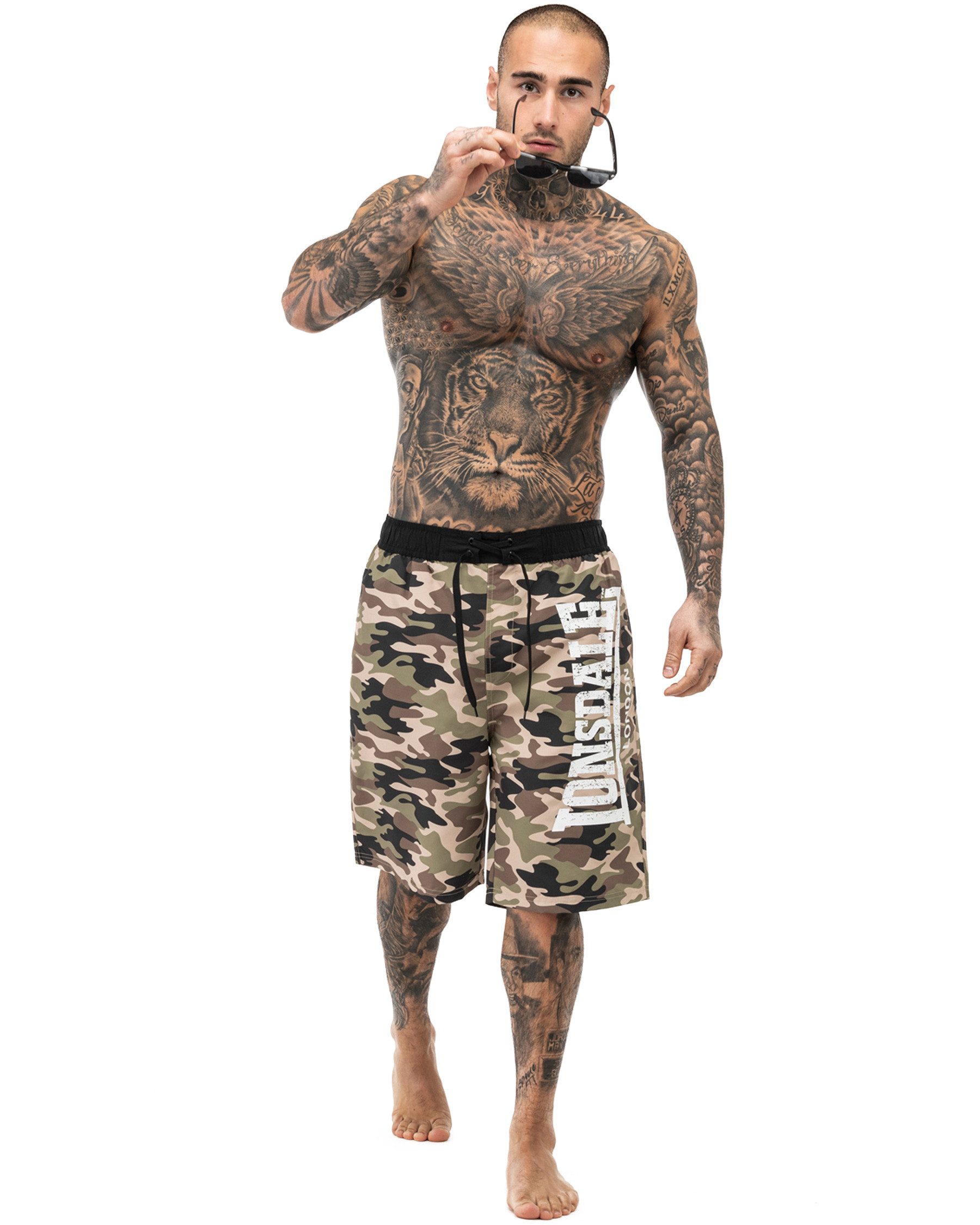 Lonsdale Badeshorts Lonsdale Beachshort Ballymena auffälliges Camouflage-Design