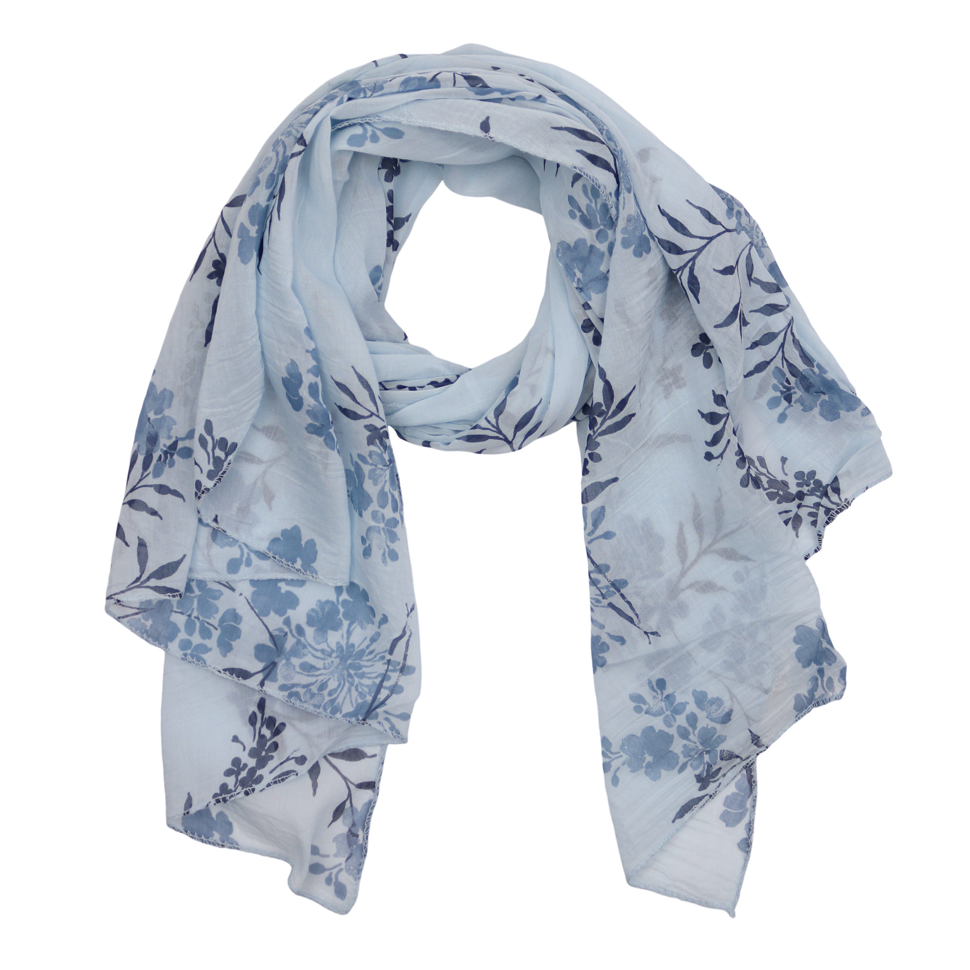 Modeschal Asymmetrischer Schal, Made in Italy 20% Seide 80% Baumwolle