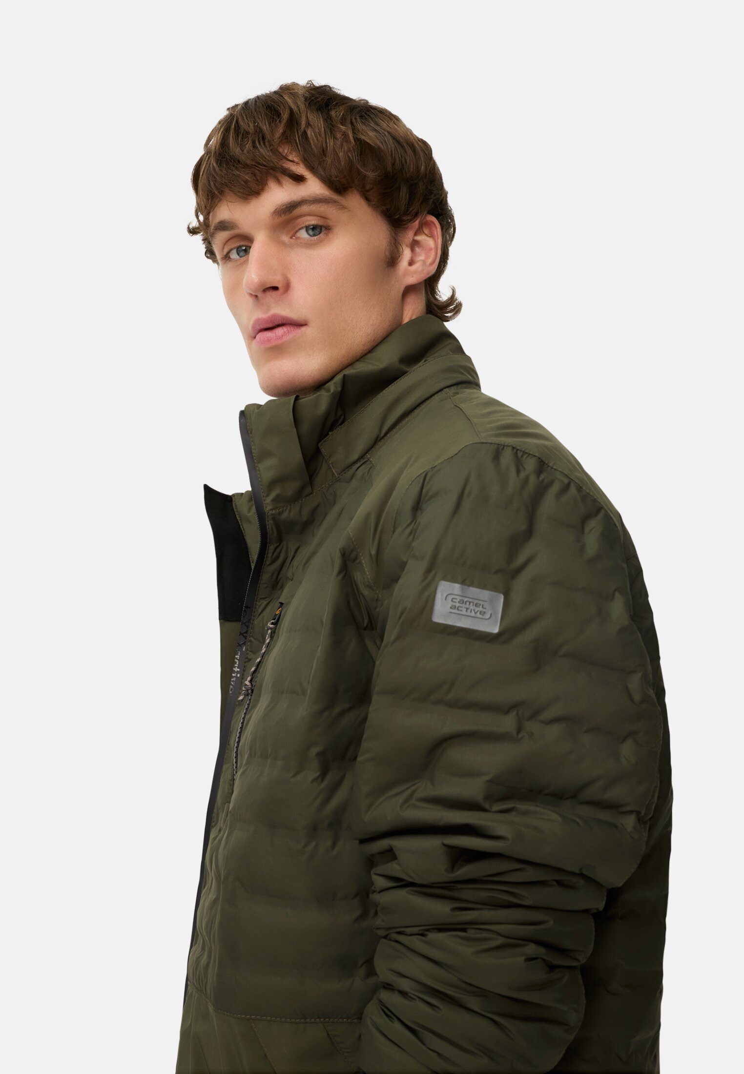 camel active Funktionsjacke mit abnehmbarer Kapuze Langarm Kordelzug – Bild 4 von 5