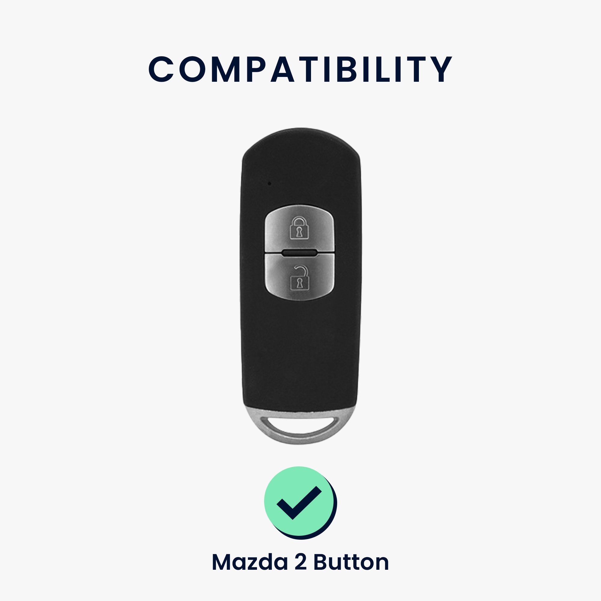 Hülle Cover Silikon Schlüsseltasche Autoschlüssel Schlüsselhülle kwmobile Mazda, für