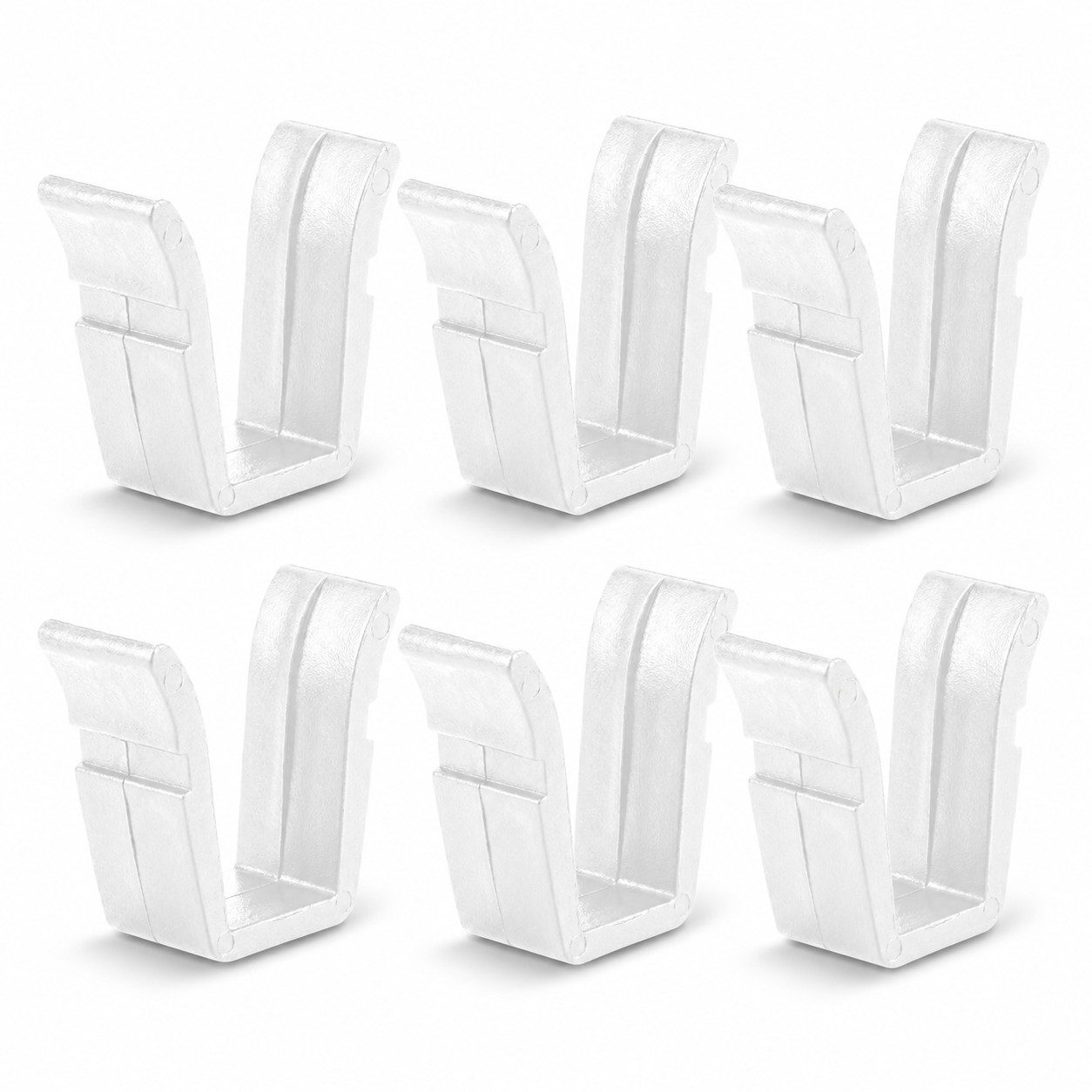 Bestlivings Feststeller Gardinenstopper, Gardinenschienen, Innenlaufschienen, (6-St), Endfeststeller, Kunststoff, für alle gängigen Schienensysteme geeignet
