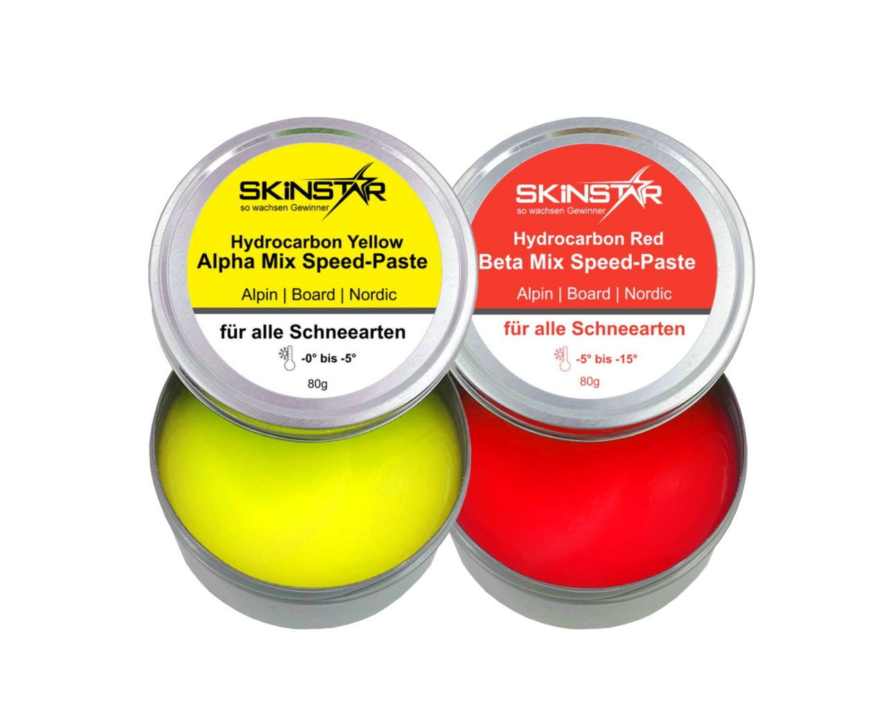 SkinStar Ski SkinStar Hydrocarbon Alpha-Beta Mix Speed-Paste Set Skiwax Skiwachs