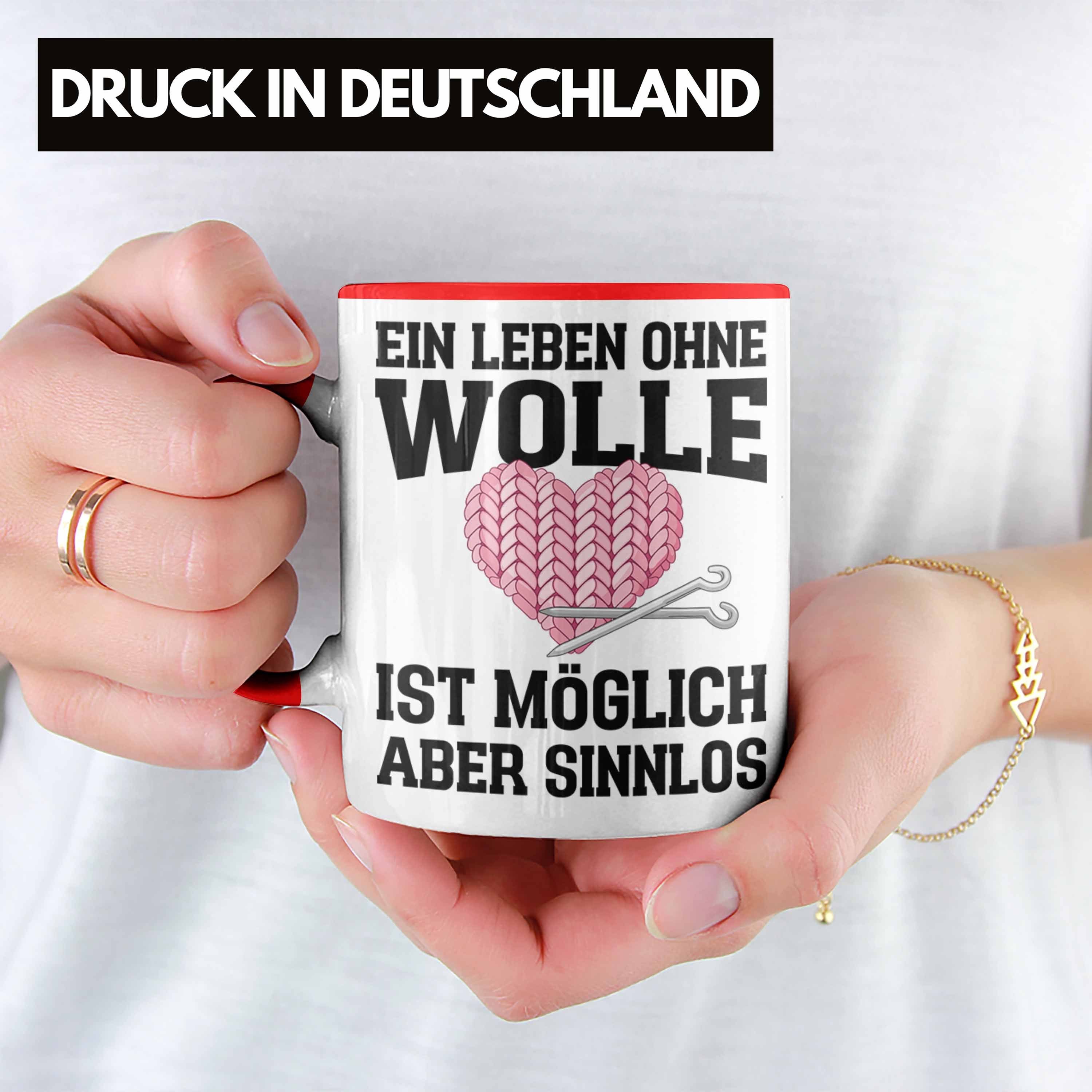 Tasse Trendation - Häkeln Zubehör Tasse Geschenk Stricken Geschenke Häkel Oma Mama Ein Leben Ohne Wolle