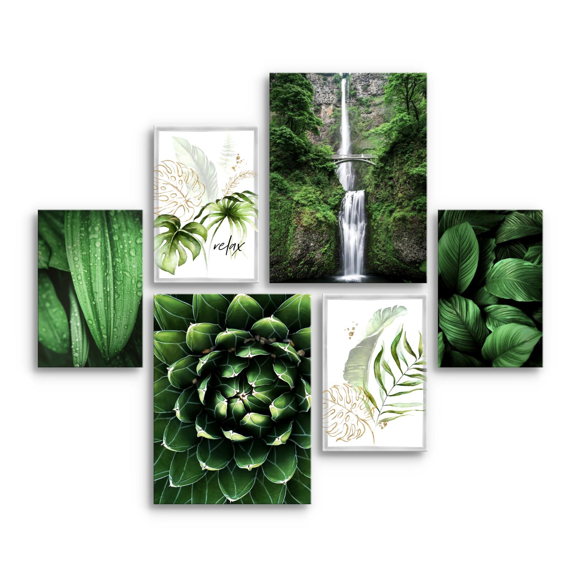 Novart Wandbild Wald Hirsch KOMPLETT AUFHÄNGFERTIG günstig online kaufen