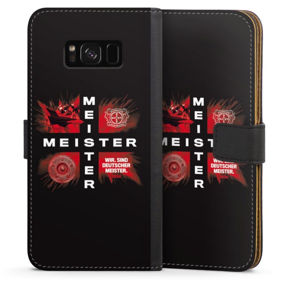 DeinDesign Handyhülle Bayer 04 Leverkusen Meister Offizielles Lizenzprodukt, Samsung Galaxy S8 Plus Hülle Handy Flip Case Wallet Cover