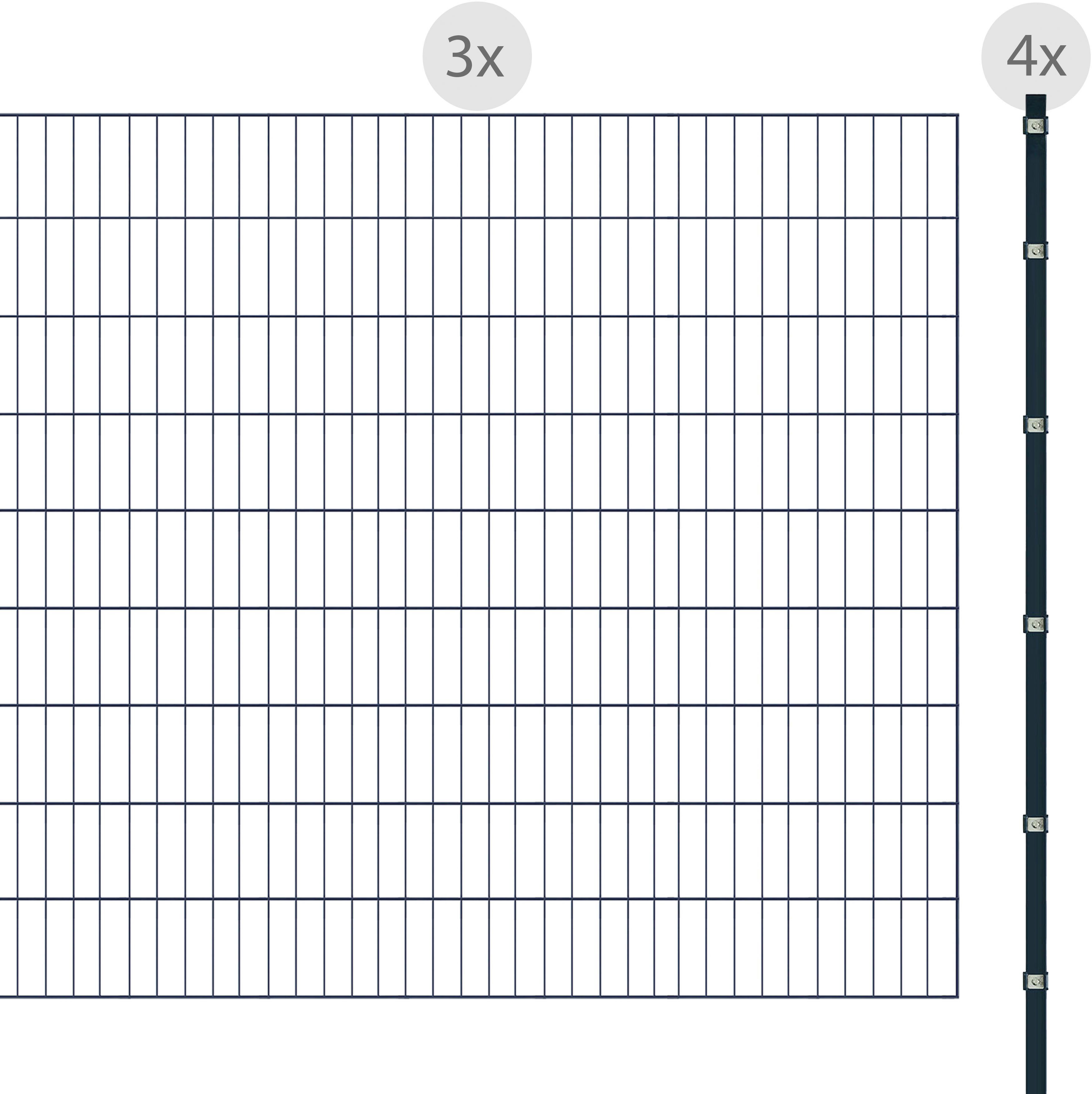 Arvotec Einstabmattenzaun 815 916, (Set), 180 cm hoch, 3 Matten für 6