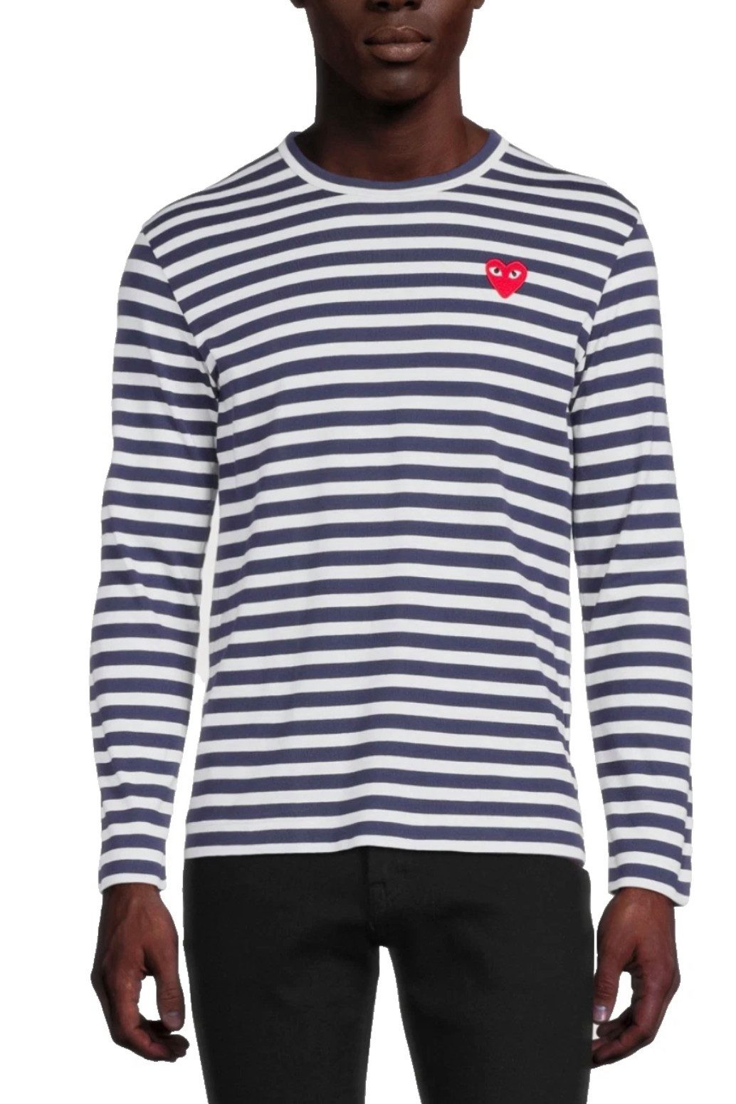 COMME des GARÇONS Longsleeve Play Red Heart Tee T-shirt Rotes Herzlogo mit Augen von Filip Pagowski