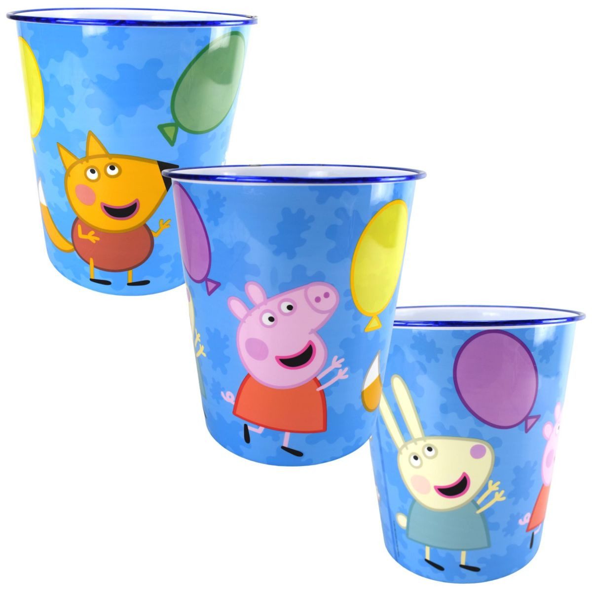 Stor Papierkorb Papierkorb für Kinder aus Kunststoff ca. Ø 21 cm mit Zeichentrickmotiv, authentisch gestaltet