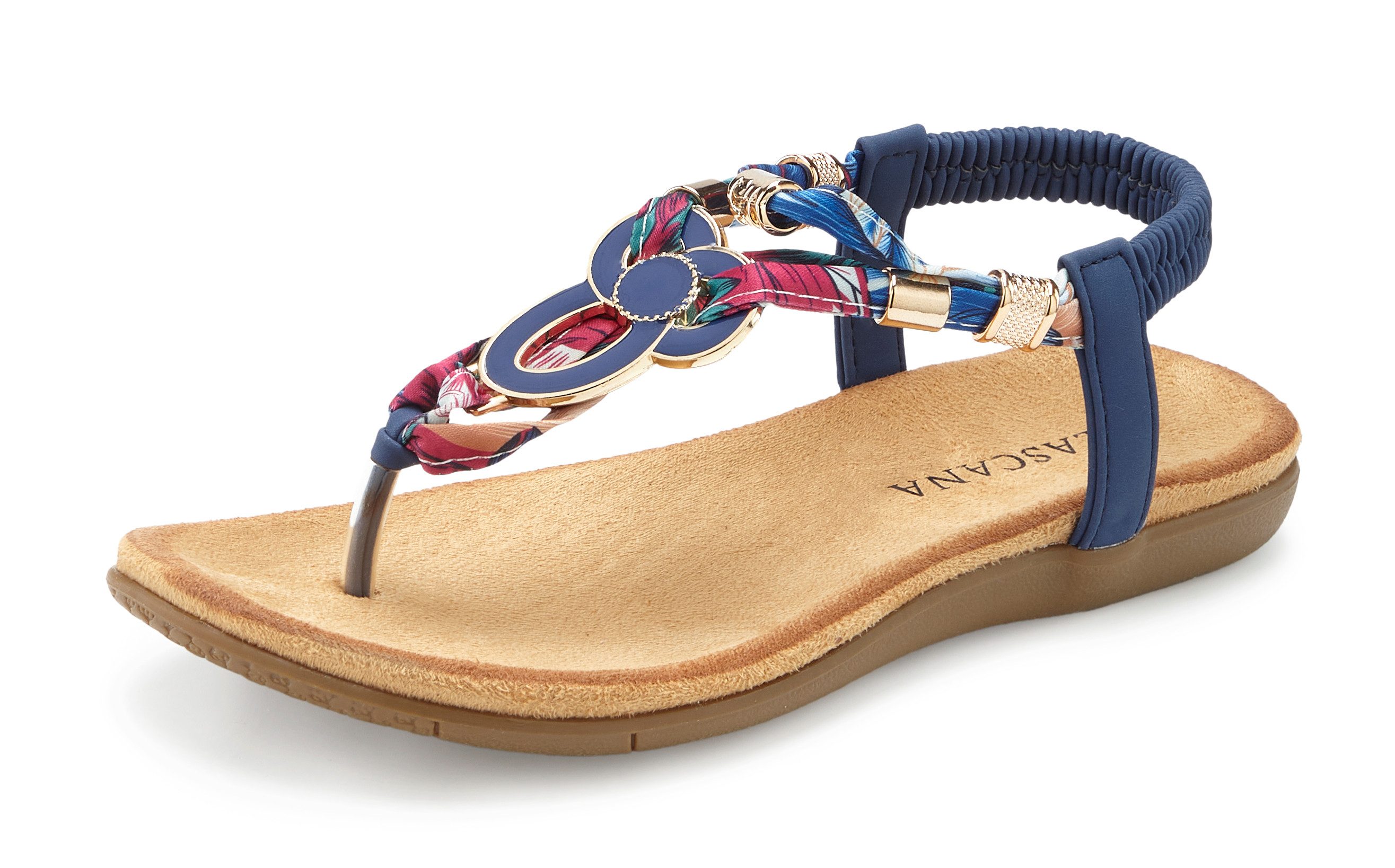 LASCANA Sommerschuh, offener Schuh, Sandalette, Zehentrenner Sandale, Pantolette mit Stretcheinsatz