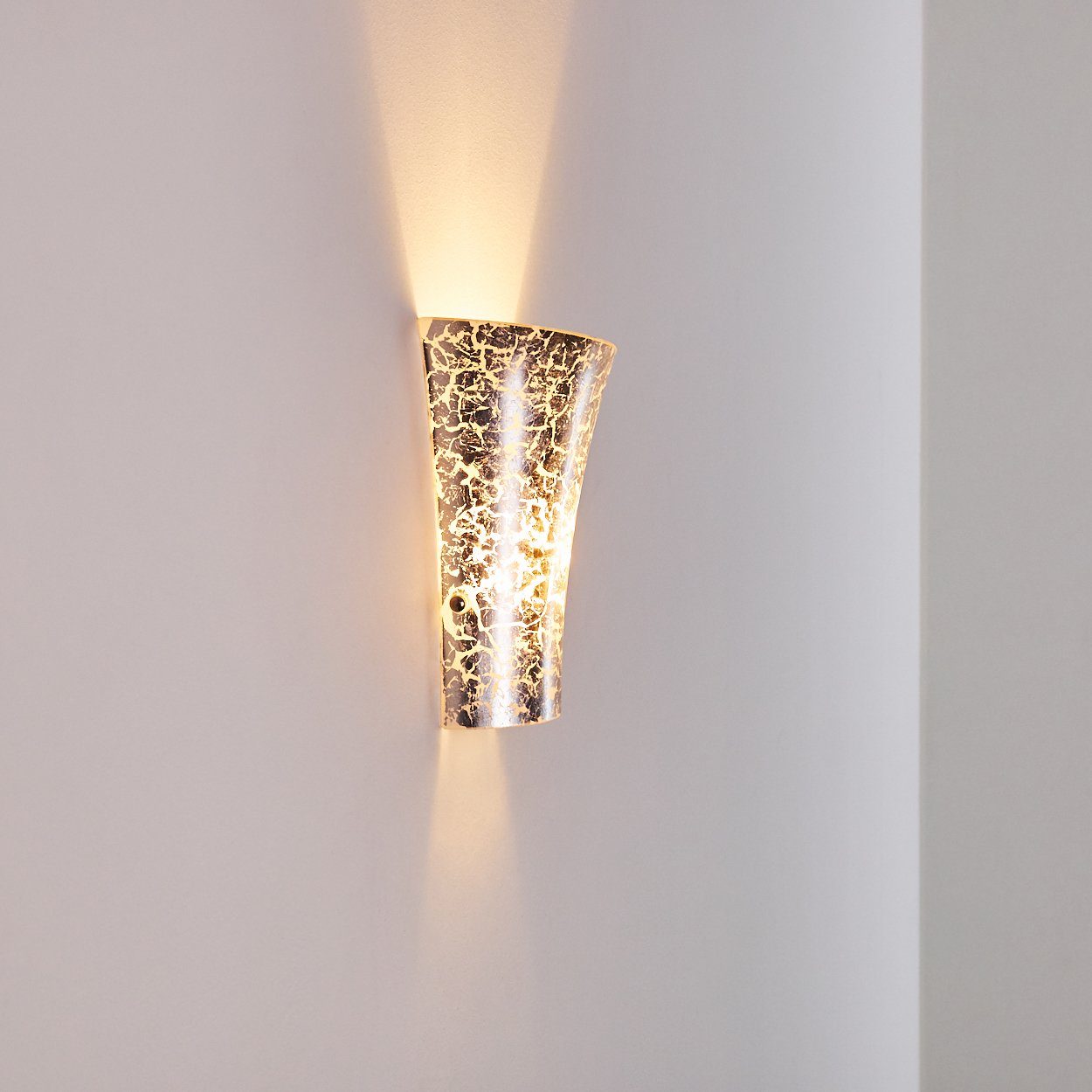 Leuchtmittel, Wandleuchte moderne aus Wandlampe hofstein in der Silber, ohne mit Wand, Innen 1xG9 Lichtspiel Metall/Glas an Lichteffekt »Vazzano« mit