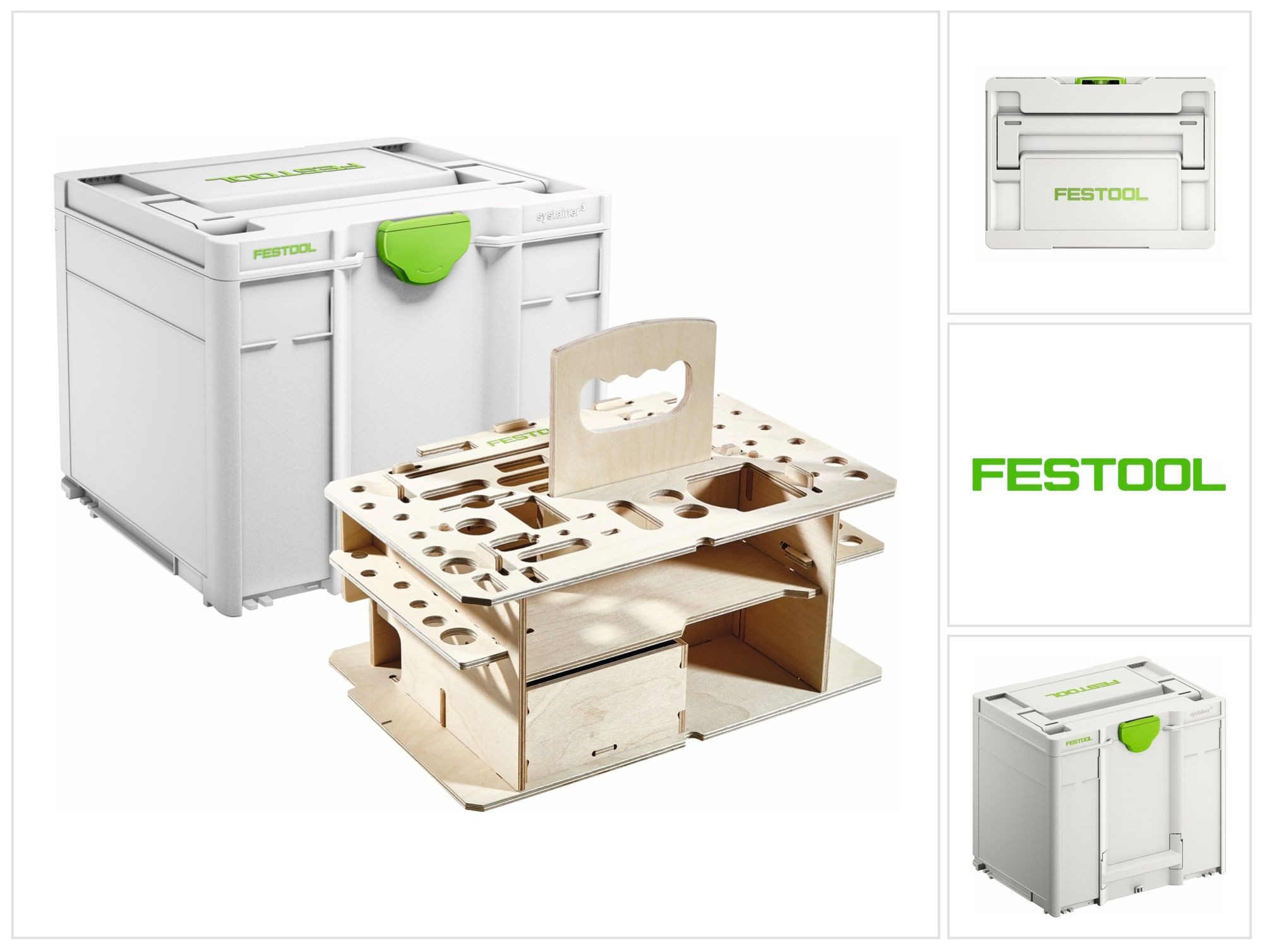 FESTOOL Werkzeugkoffer Systainer SYS3 HWZ M 337 Box Werkzeugkoffer mit Holzeinsatz (205518