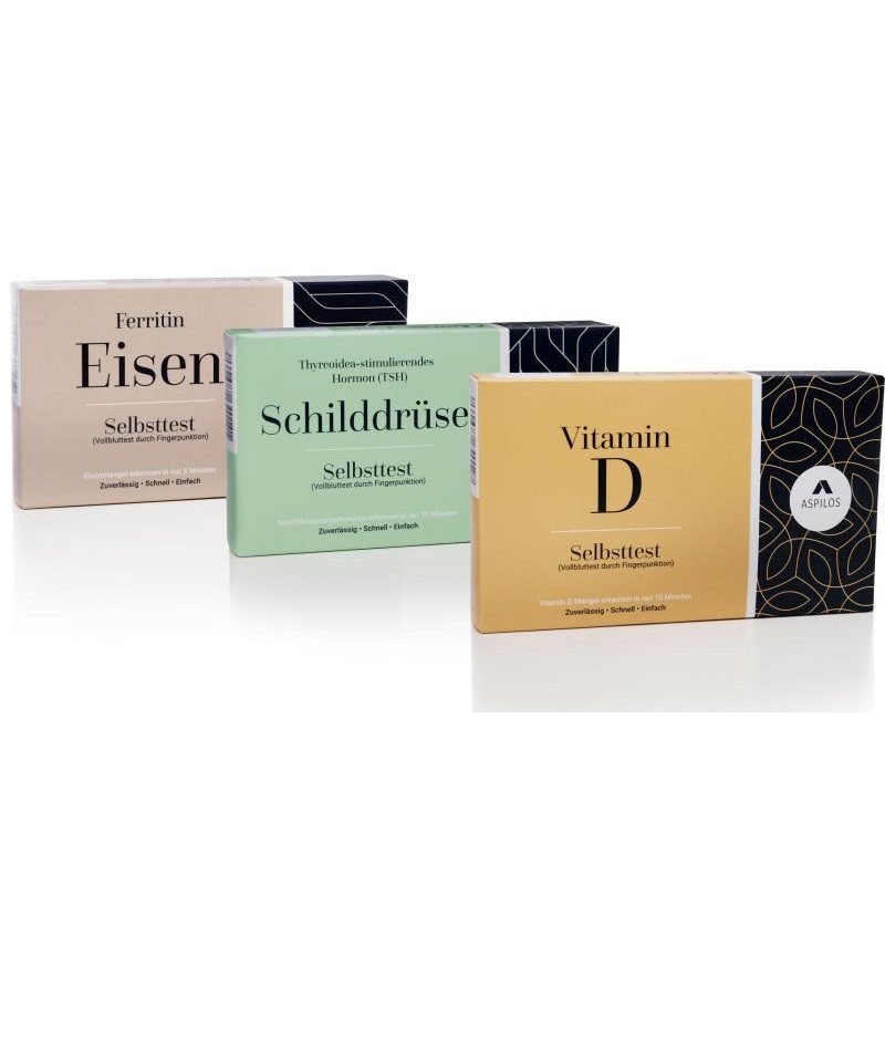 PSA-Schnelltest Medizinisches Selbsttest Bundle (Vitamin D + Schilddrüse + Eisen)