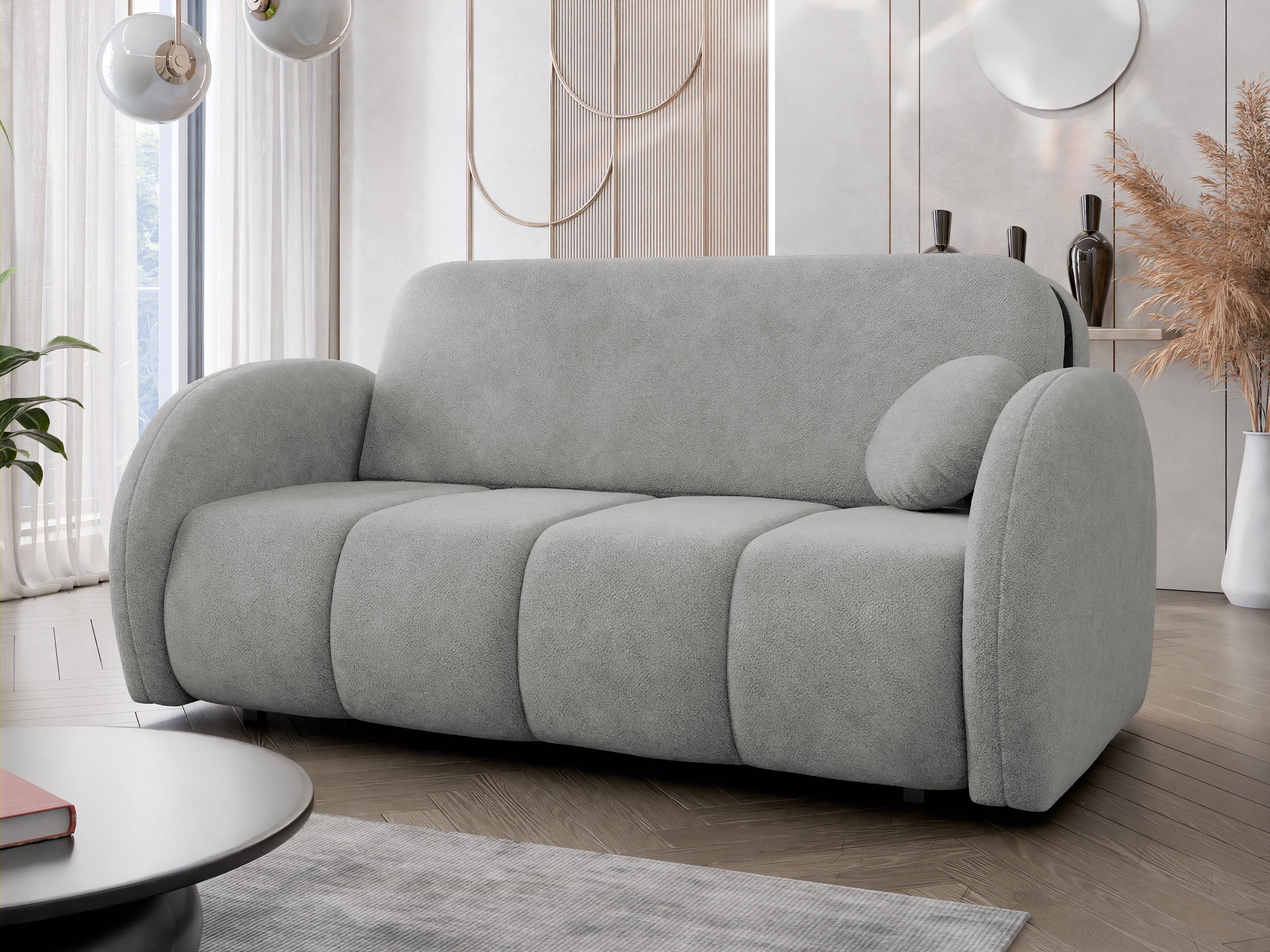 MIRJAN24 Schlafsofa Viva Comfy IV, mit Schlaffunktion und zwei Bettkästen, Dekokissen, Wellenfeder
