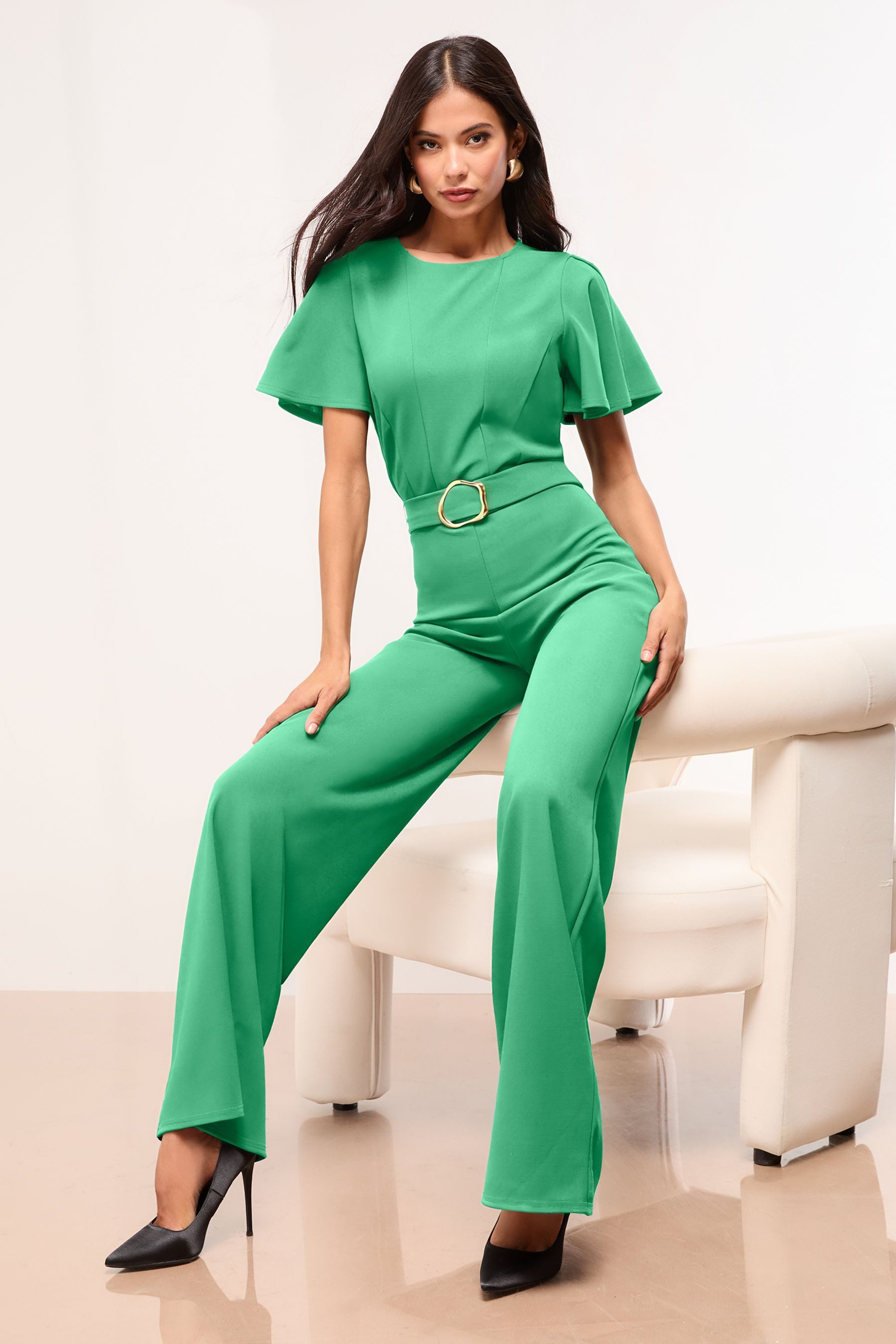 LIPSY Jumpsuit Lipsy Kurzärmeliger Overall mit Gürtel, Regular (1-tlg)