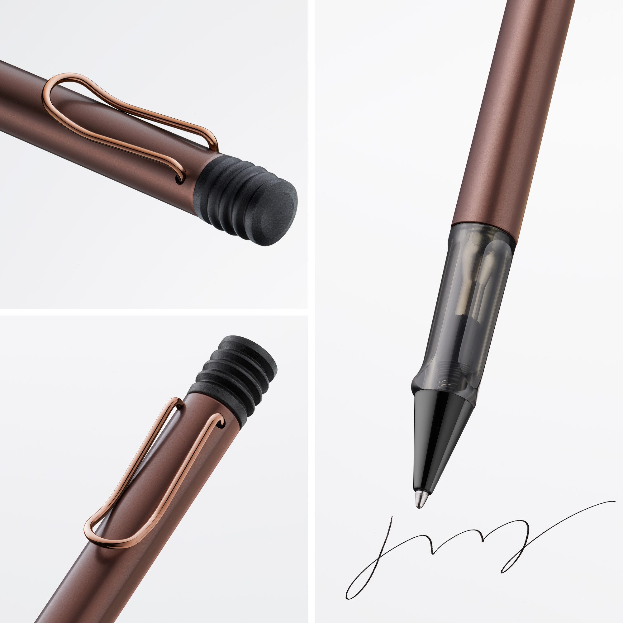 LAMY Kugelschreiber LAMY Lx marron Kugelschreiber Griff Alu Gehäuse leicht Großraummine M