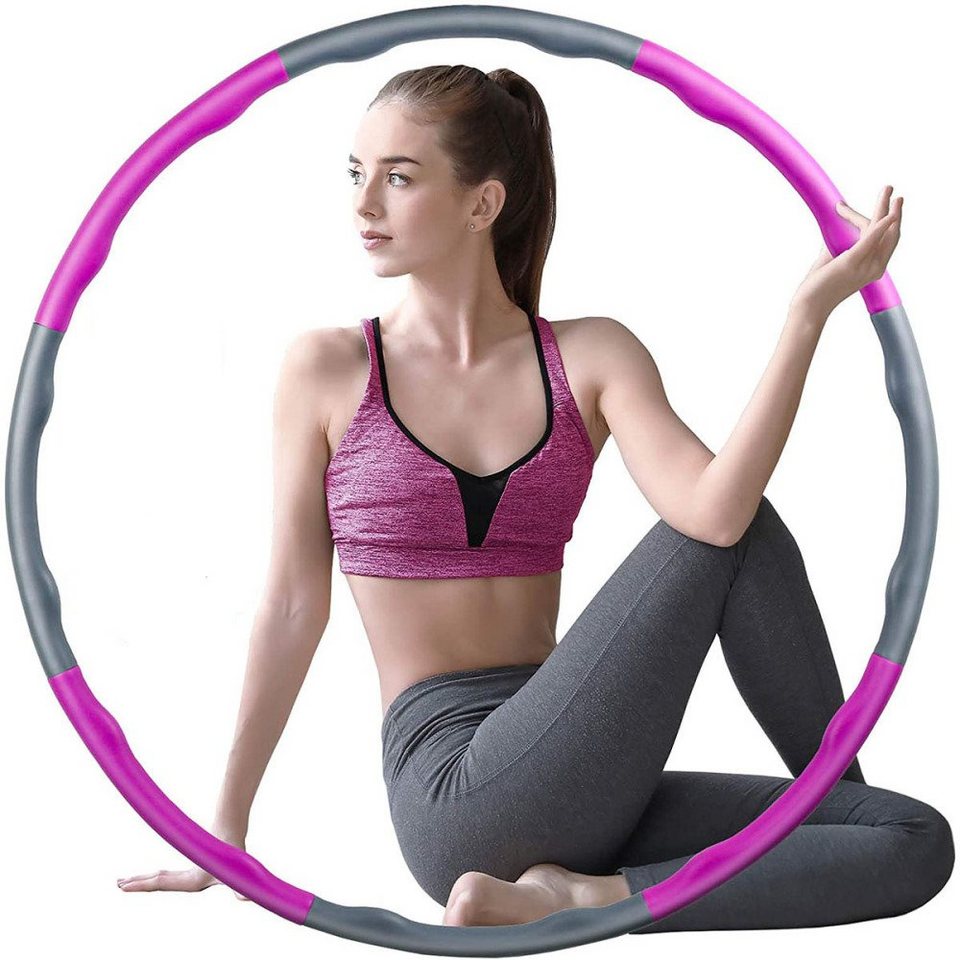 Hula Hoop Fitness Reifen Erwachsene 8 Teile Bauchtrainer Gewicht Fitnesstraining