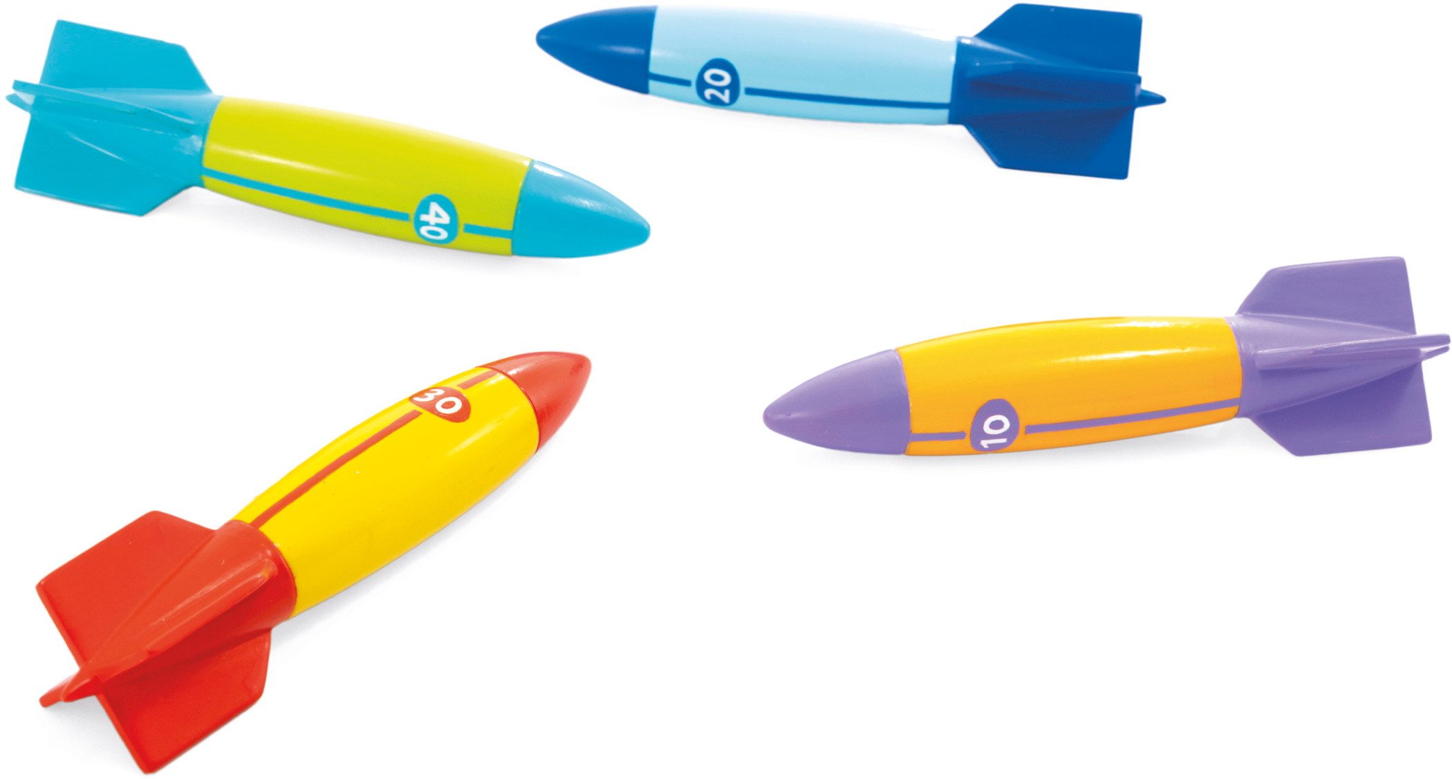 Intex Wasserspielzeug 4 Tauchringe Unterwasser Torpedoes bunt ab 6 Jahren 55508