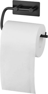 UMI Toilettenpapierhalter Toilettenpapierhalter-Set ohne Bohren, selbstklebend, mit Haken (Toilettenpapierhalterung-Set, Toilettenpapierhalter mit 2x Haken), Hochwertiger Edelstahl, einfache Montage ohne Bohren