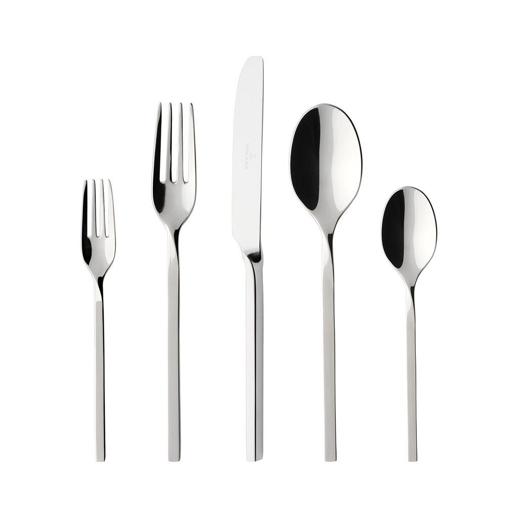 Villeroy & Boch Besteck-Set NewWave Tafelbesteck 30-teilig (30-tlg), 6 Personen, Edelstahl