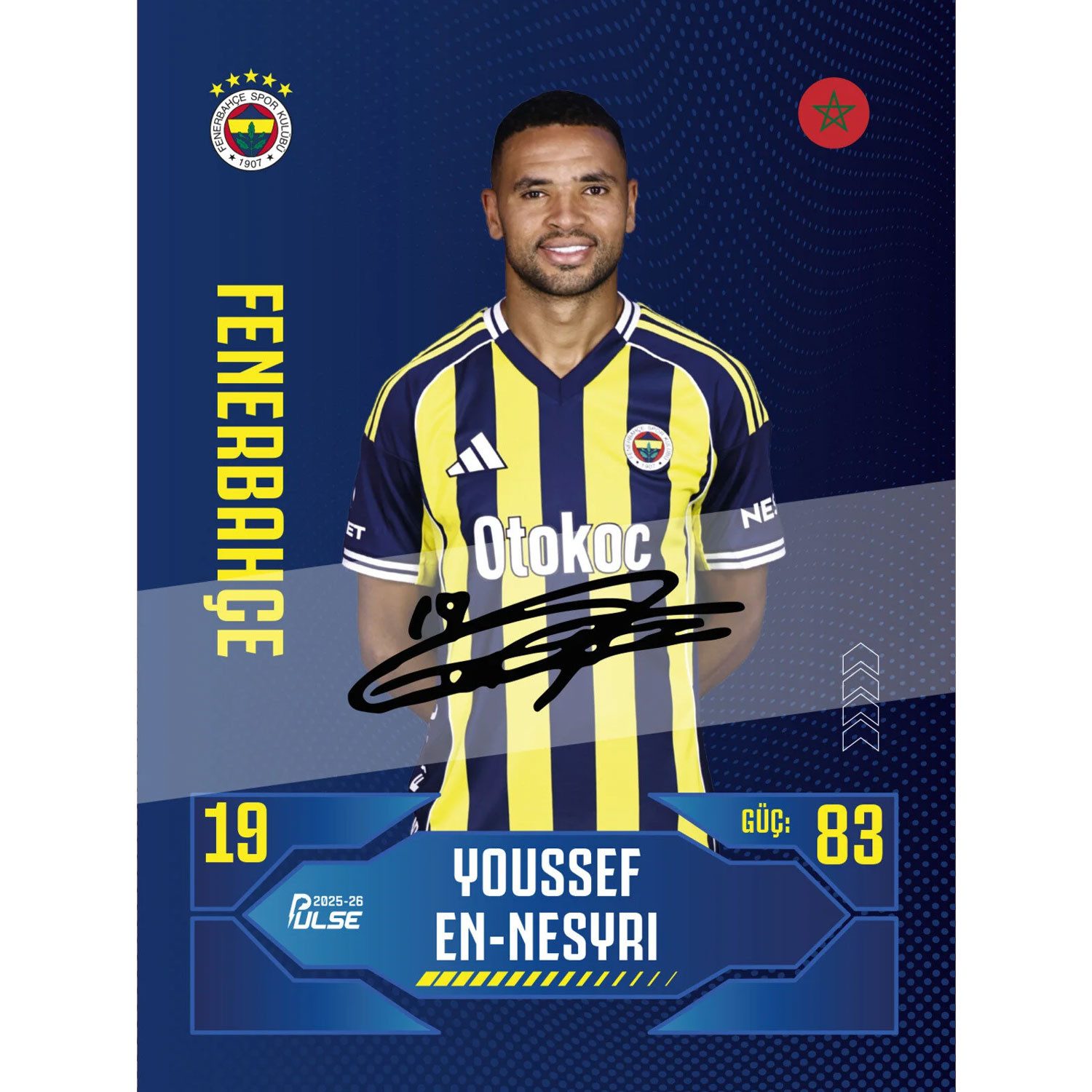 Jungengel Sammelkarte Fenerbahce 2025/2026 Saison FB Fußballkarten Spielerkarten 25/26, Offiziell lizenziertes Produkt, 10 Sammelkarten je Box