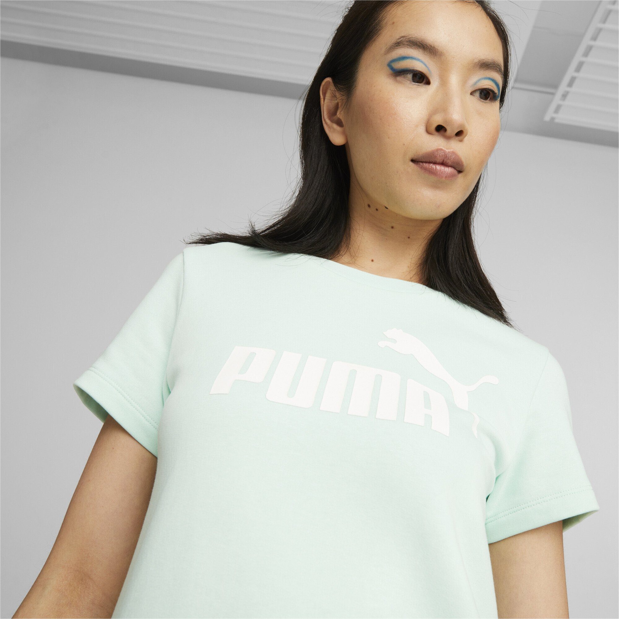 PUMA Sweatkleid Damen Kleid Minty Essentials Burst Logo Green