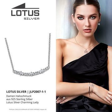 LOTUS SILVER Silberkette Lotus Silver Line Halskette LP2007-1/1 (Halskette), Damen Kette Line aus 925 Sterling Silber, silber, weiß