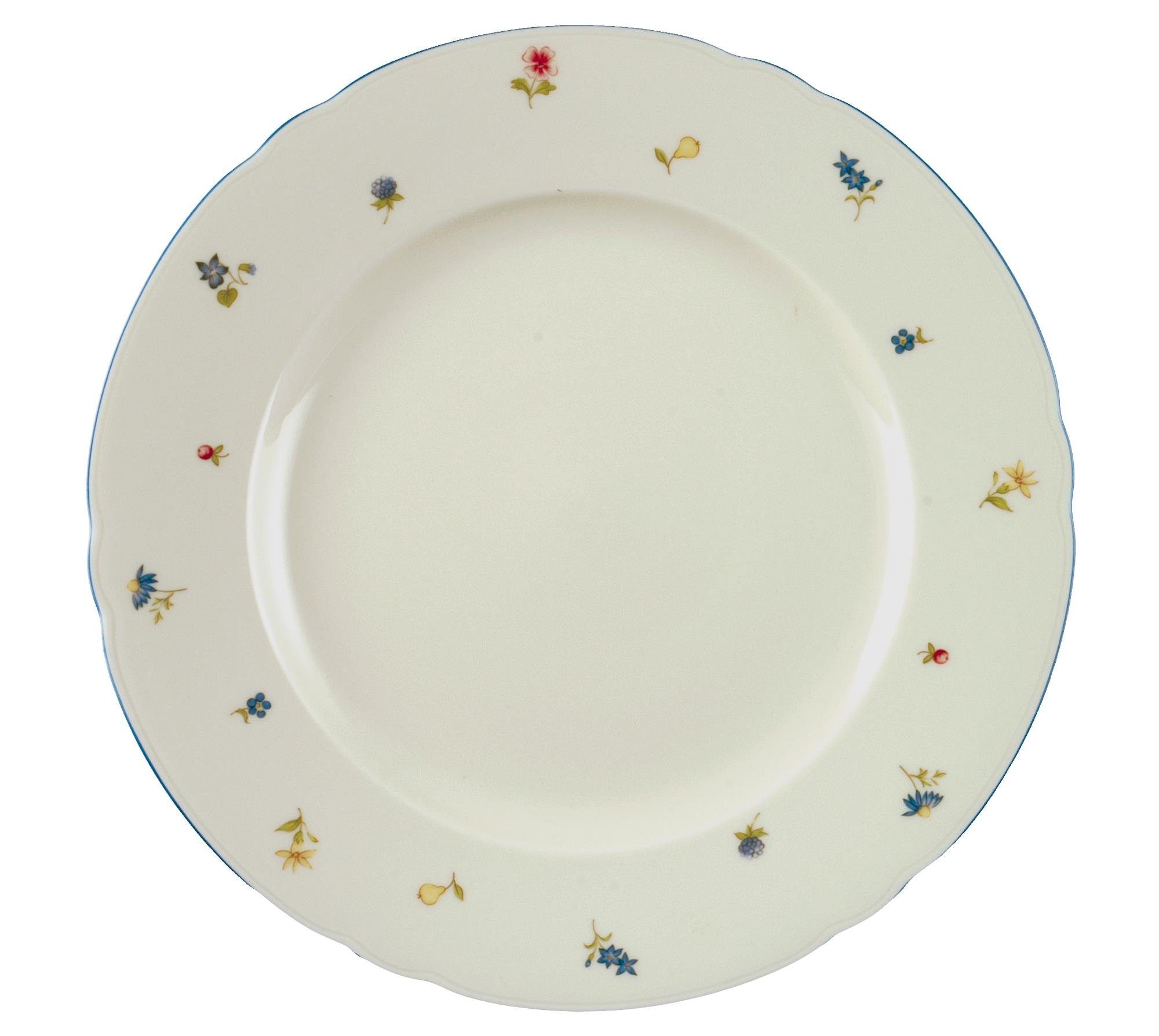 Seltmann Weiden Geschirr-Set Speiseteller 27 cm Fahne Marie Luise Streublume 30308 von Seltmann, Porzellan