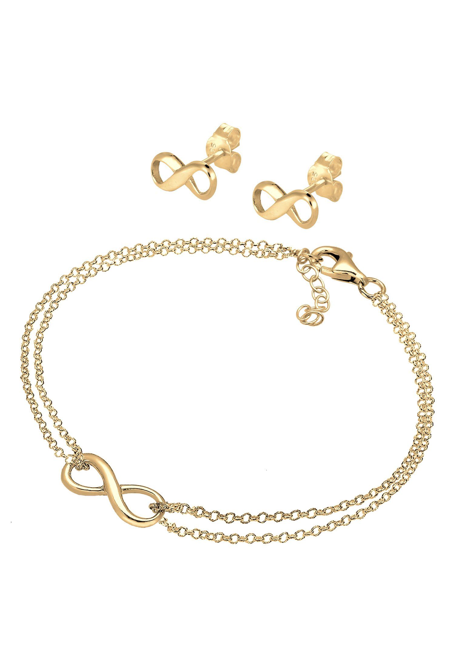 Elli Schmuckset Infinity Symbol Armband Ohrstecker günstig online kaufen